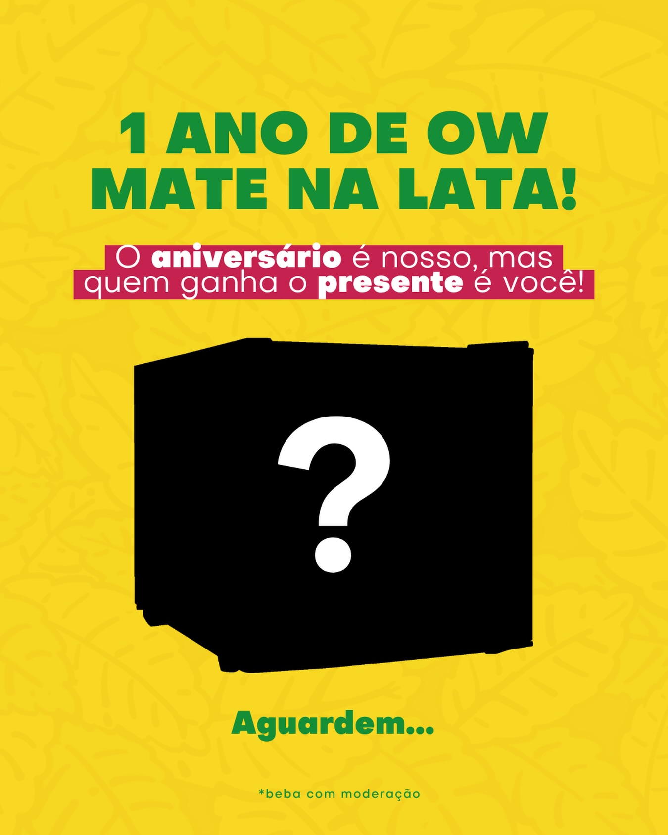 Há 1 ano a gente decidiu colocar o mate numa latinha, adicionar vodka, maracujá e limão 🥳
E, claro, não íamos deixar esse aniversário passar em branco.
Tem coisa vindo aí. Se prepara…