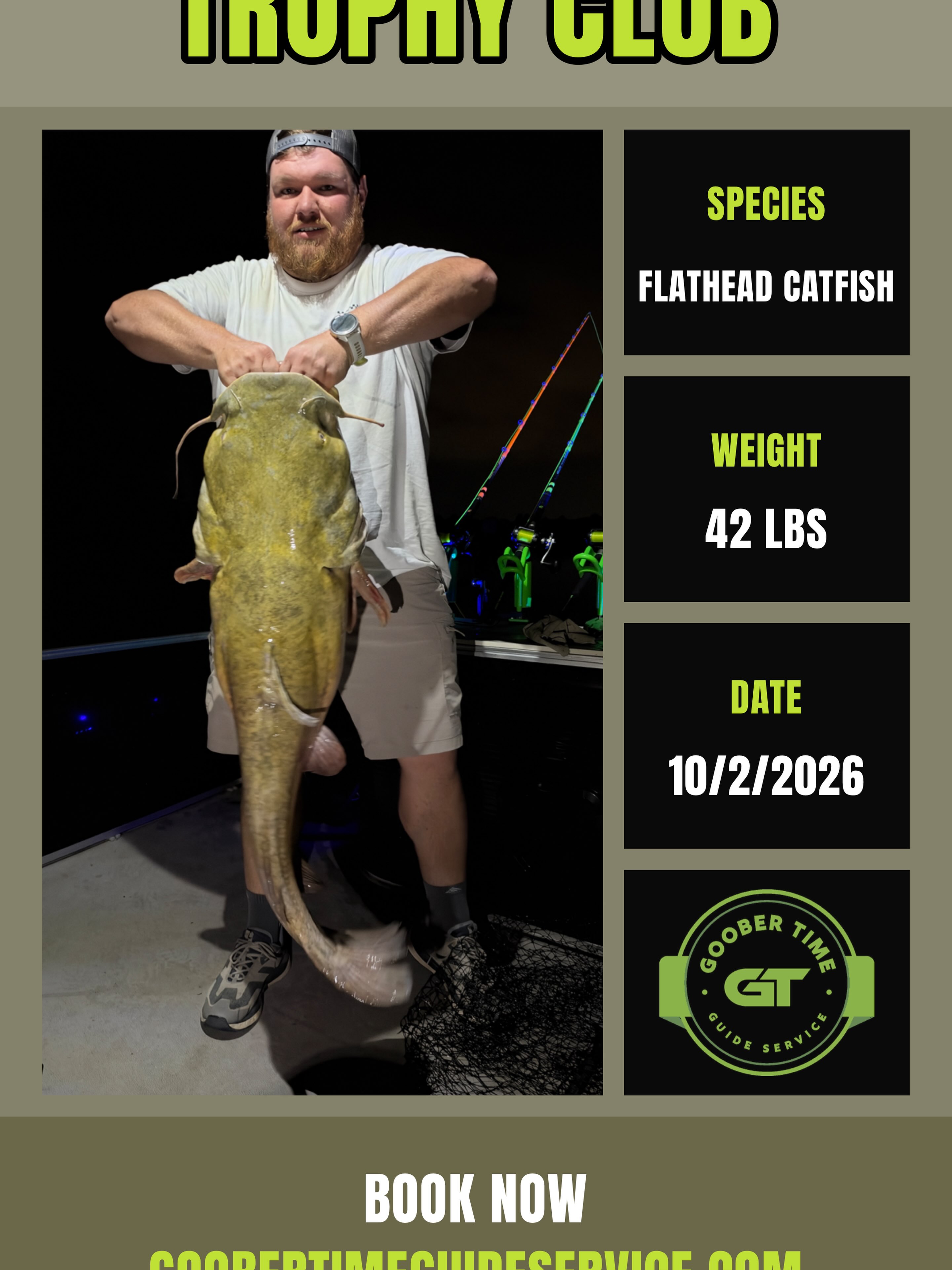 Slow night but this trophy flathead catfish sure made things interesting.