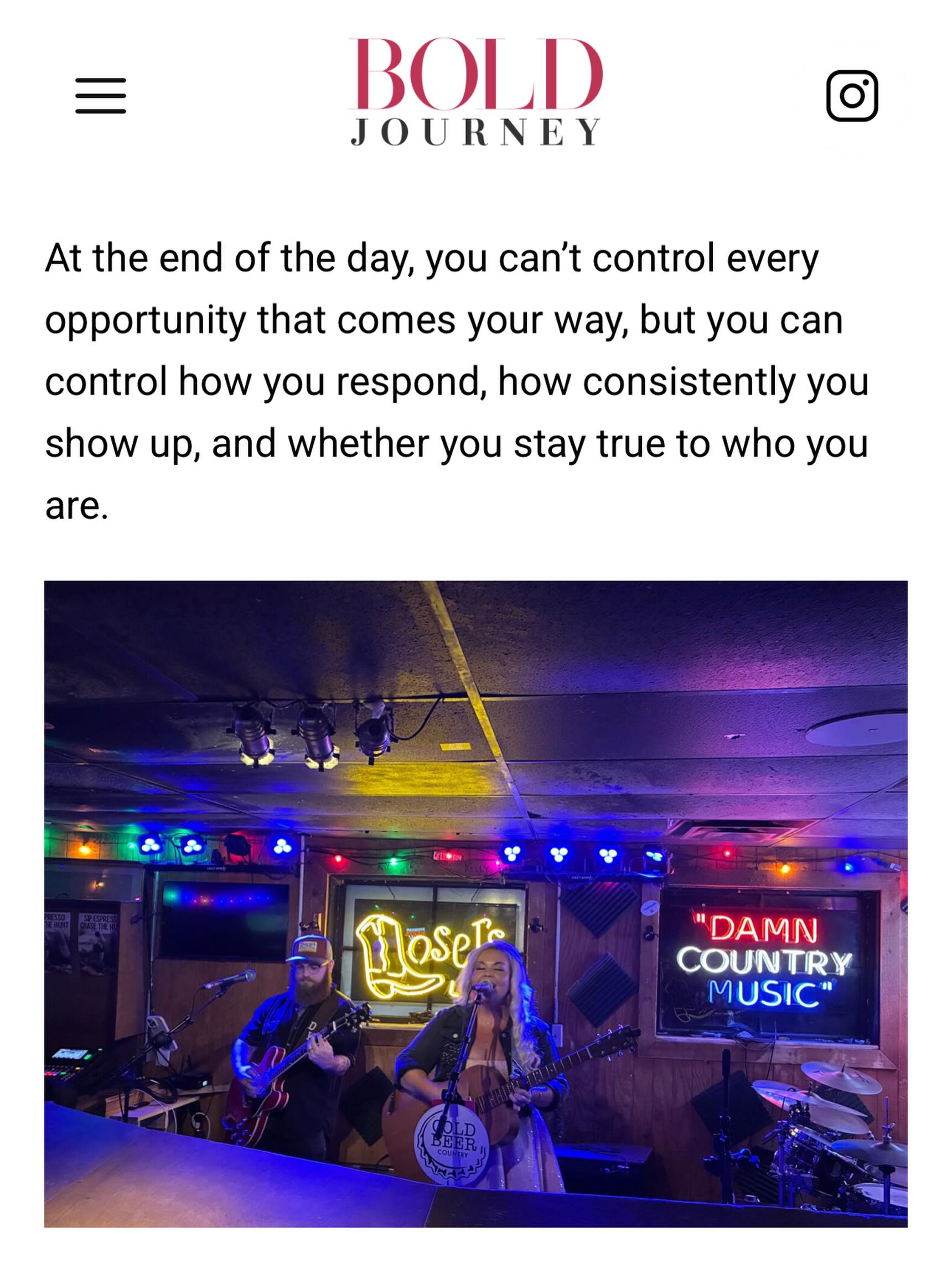 So grateful to Bold Journey for this beautiful feature and the opportunity to share more of my story, my music, and the journey behind it all. 💕🎶
Thank you for creating a space for independent artists and dreamers to share their stories. I’m truly honored to be featured!
Read the full interview here:
https://boldjourney.com/meet-heather-victorino-2
Link in bio!
Here’s to keepin’ on Chasin’ Dreams. ✨💕
#HeatherVictorino #BoldJourney #CountryMusic #SingerSongwriter