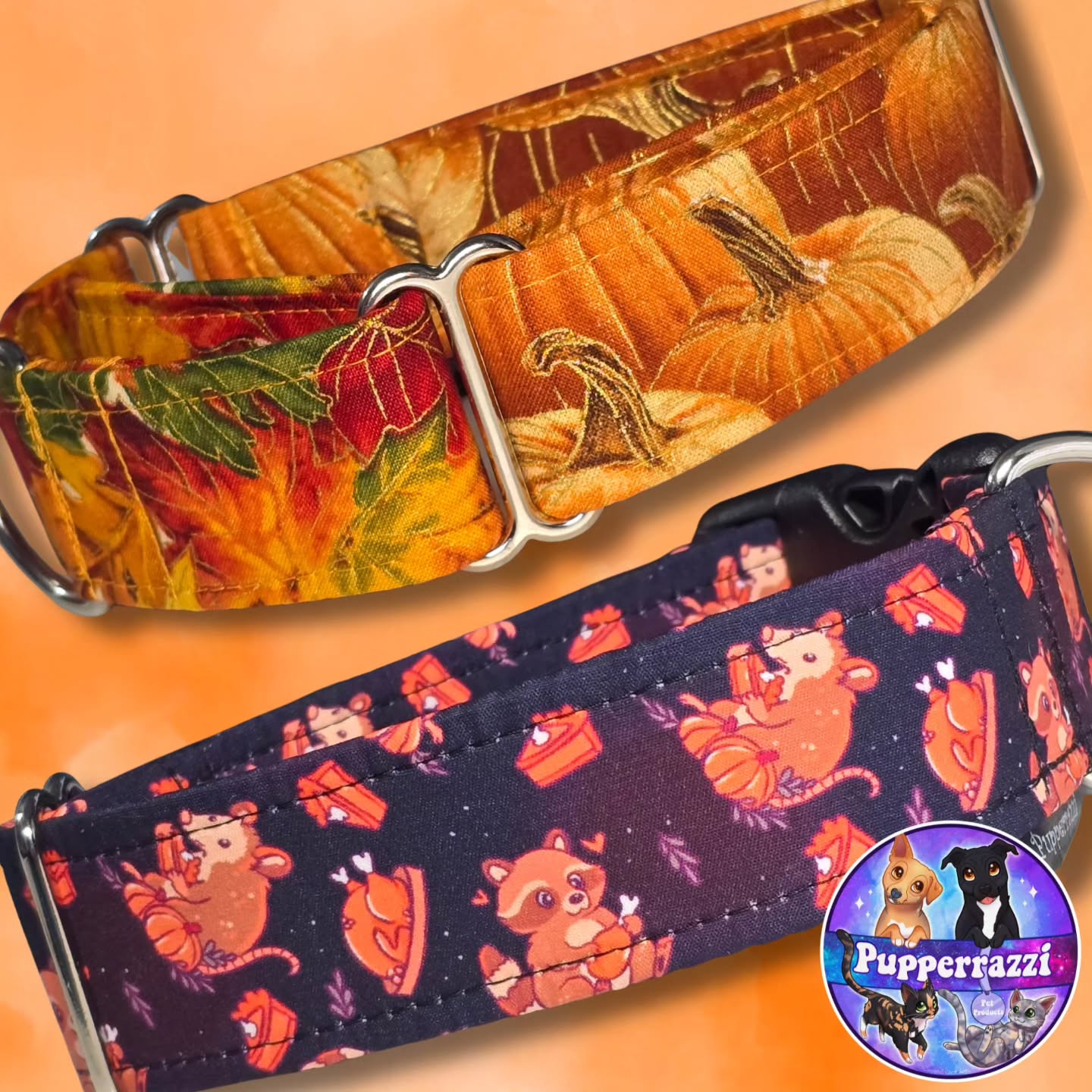 A couple of fall customs placed at the NYS K9 Expo! 😍
#doggear #fallvibes #thanksgiving #pumpkins #smallbusiness