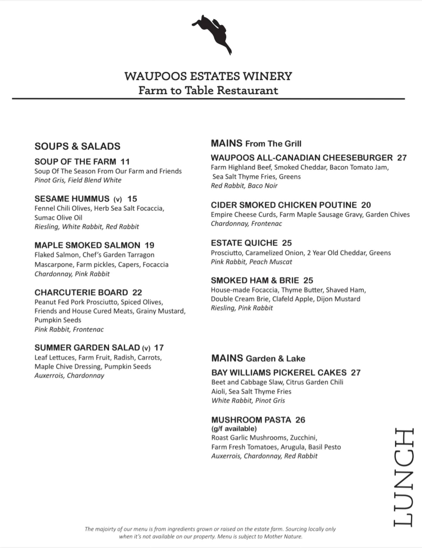 Our new fall menus are here, featuring seasonal flavours, local ingredients, and plenty of cozy dishes to enjoy this time of year.
Starting October 5th, join us:
Thursday – Saturday
Lunch 11–3
Dinner 5–8
Sunday
Brunch 11–3
Come savour the flavours of the season with us at Waupoos Winery.
#WaupoosWinery #PrinceEdwardCounty #FallFlavours #FarmToTable #PECWine