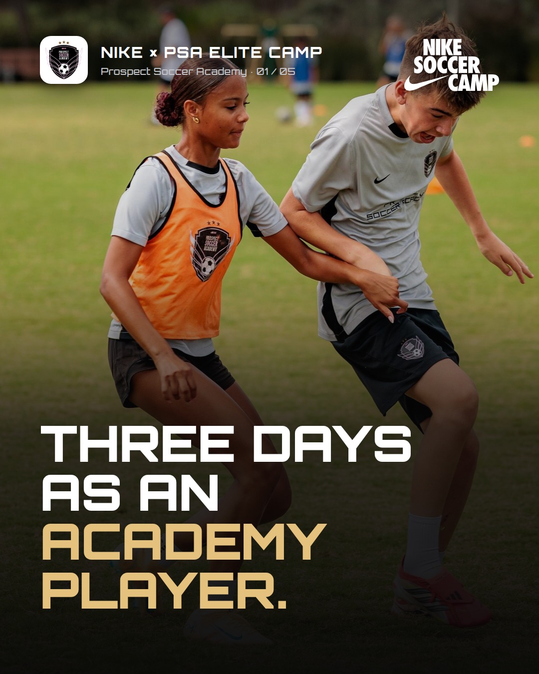 ALL NEW: the Nike x PSA Elite Thanksgiving Camp.
Three days training the way our full-time academy players do. Same coaches, same methods, same standards.
This is an elite camp, aimed at players competing at Flight 1 and above (ECNL, MLS NEXT or equivalent). It isn't designed for beginners or recreational players.
Mon–Wed, Nov 23–25 · 9:00 AM – 1:00 PM
Lake Forest Sports Park · Boys and girls, ages 6–14
Spots are limited and first come, first served.
Comment CAMP and we'll send you the link to register.
#nikesoccercamp #youthsoccer #orangecountysoccer #lakeforestca