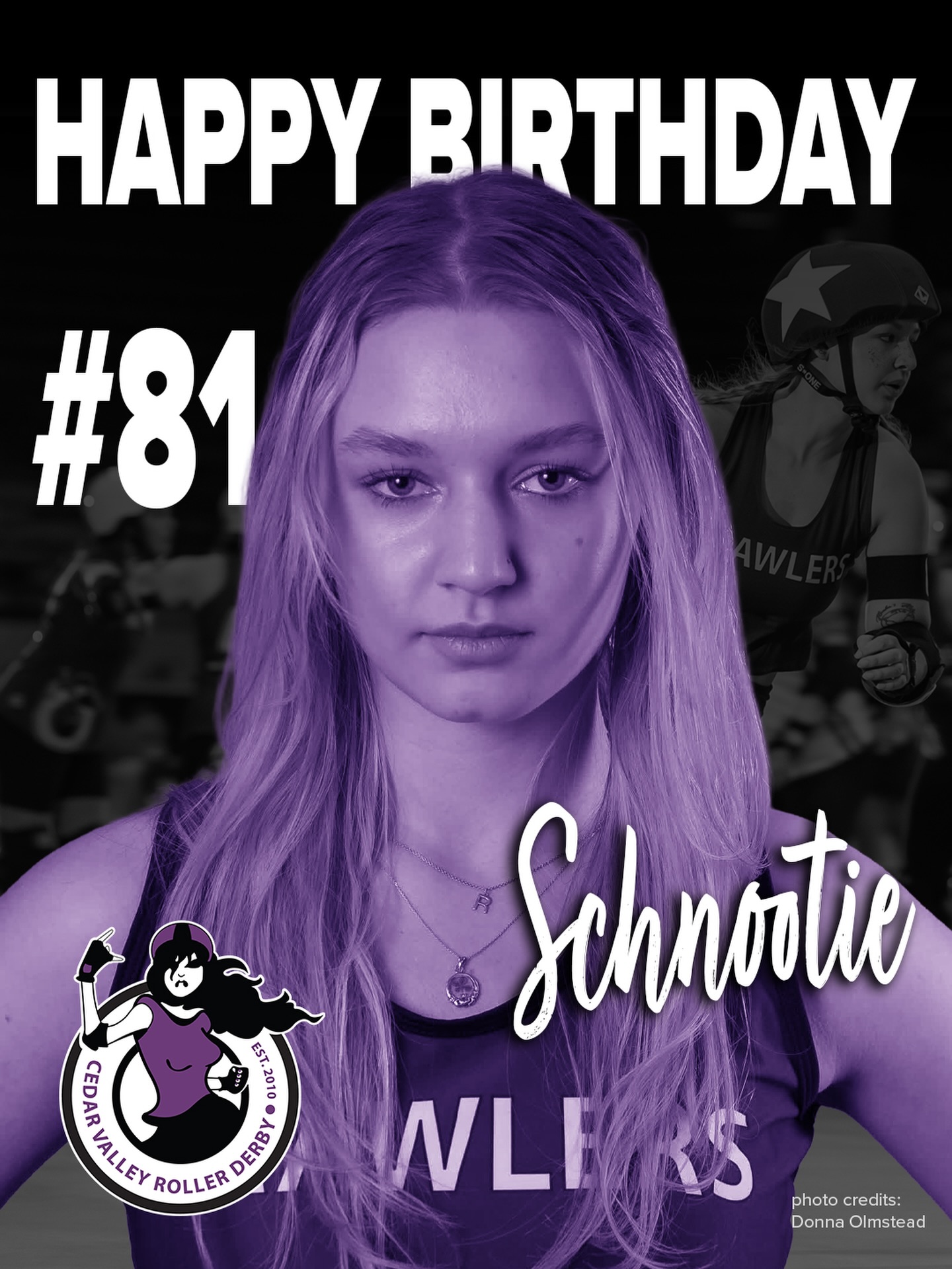 Just like that another lap around the sun βοΈ Join us in celebrating our very own #81 Schnootie and wishing her a happy birthday π
Also be sure to come witness her fancy footwork at our upcoming bout on October 17! Roller derby truly is second nature to her so watch out!! Who knows, she might have a little something up her sleeve to get past those opposing blockers.........Look over there!!! πππββοΈπ¨
#cvrollerderby #birthday #ifsheburpsattheotherteammaybewecandistractthemforlongenoughlol