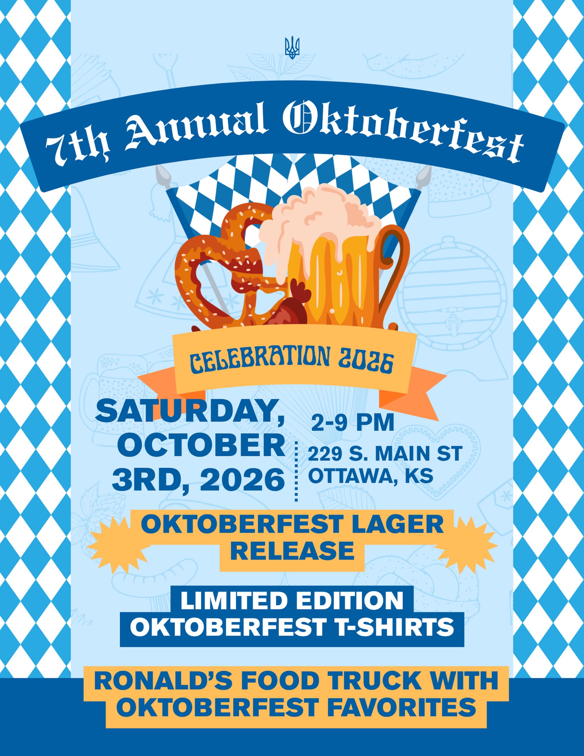 Who’s excited for our 7th Annual Oktoberfest tomorrow? Ronald’s Food Truck will be in house serving up some German style favorites, we’ll be releasing our Oktoberfest Lager and we’ll have our limited edition Oktoberfest tees for sale!