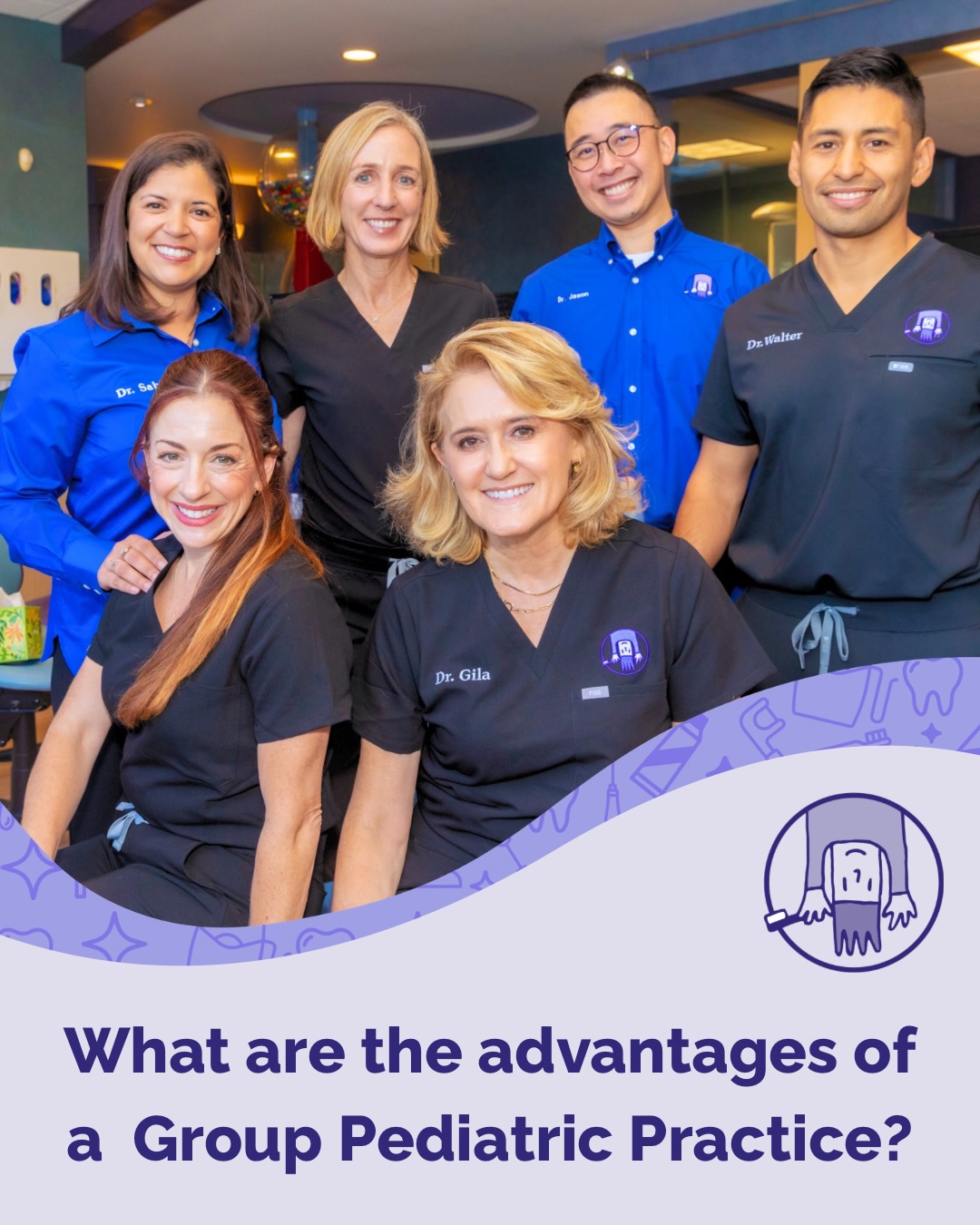 Why choose a group pediatric dental practice? Because more doctors means more experience, more perspectives, and more support for your child.
At our practice, your child benefits from an entire team of pediatric dentists working together. Each doctor brings their own experience and strengths, while sharing the same commitment to providing thoughtful, specialized care for kids.
That means more opportunities to collaborate, greater flexibility when you need an appointment, and a team that can grow with your child through every stage of their smile.
One practice. A whole team in your corner.
#PediatricDentist #PediatricDentistry #MarinCounty #KidsDentist #healthysmiles