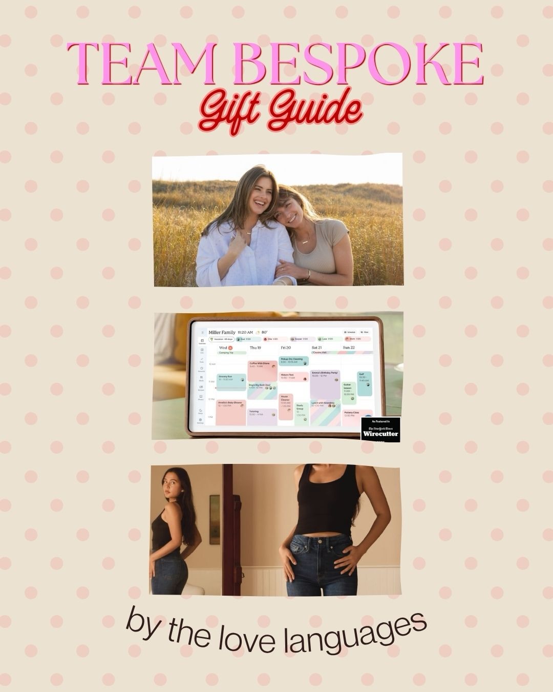 Speak their love language! This week’s gift guide has a pick for every way they feel loved:
🎁 Receiving Gifts: @anticafarmacista’s Reed Diffusers + @goodamerican Always Fits Denim
💬 Words of Affirmation: Engraved Jewelry from @puravida
🧺 Acts of Service: the @babylist Diaper Box (new parents will thank you)
🗓️ Quality Time: the @myskylight Calendar 2 for planning more moments together
🤍 Physical Touch: @hollister’s coziest cable-knit, basically a hug you can wear