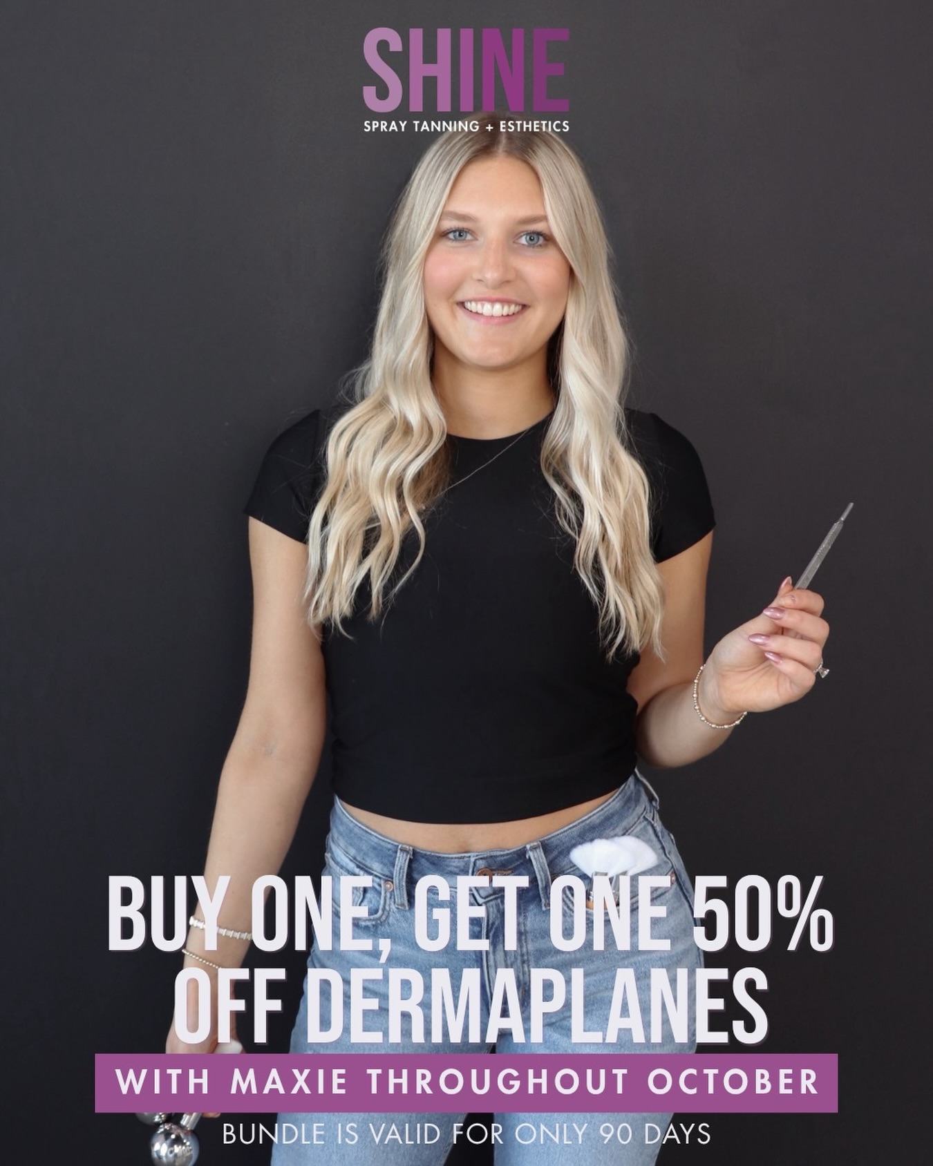 October is the perfect time to refresh your skin ✨
Book with Maxie and get 2 dermaplanes for just $112.50 — normally $75 each! That’s your second dermaplane 50% OFF. 💜
Perfect for removing dead skin & peach fuzz and keeping your skin smooth, bright, and glowing as we head into the colder months.
Purchase anytime throughout October and use both dermaplanes within 90 days of purchase. 🤗
Book with Maxie through the link in our bio or give us a call at either location!
#shinespraytanning #omahaspraytans #omahadermaplanes #dermaplanefacial #omahaesthetics