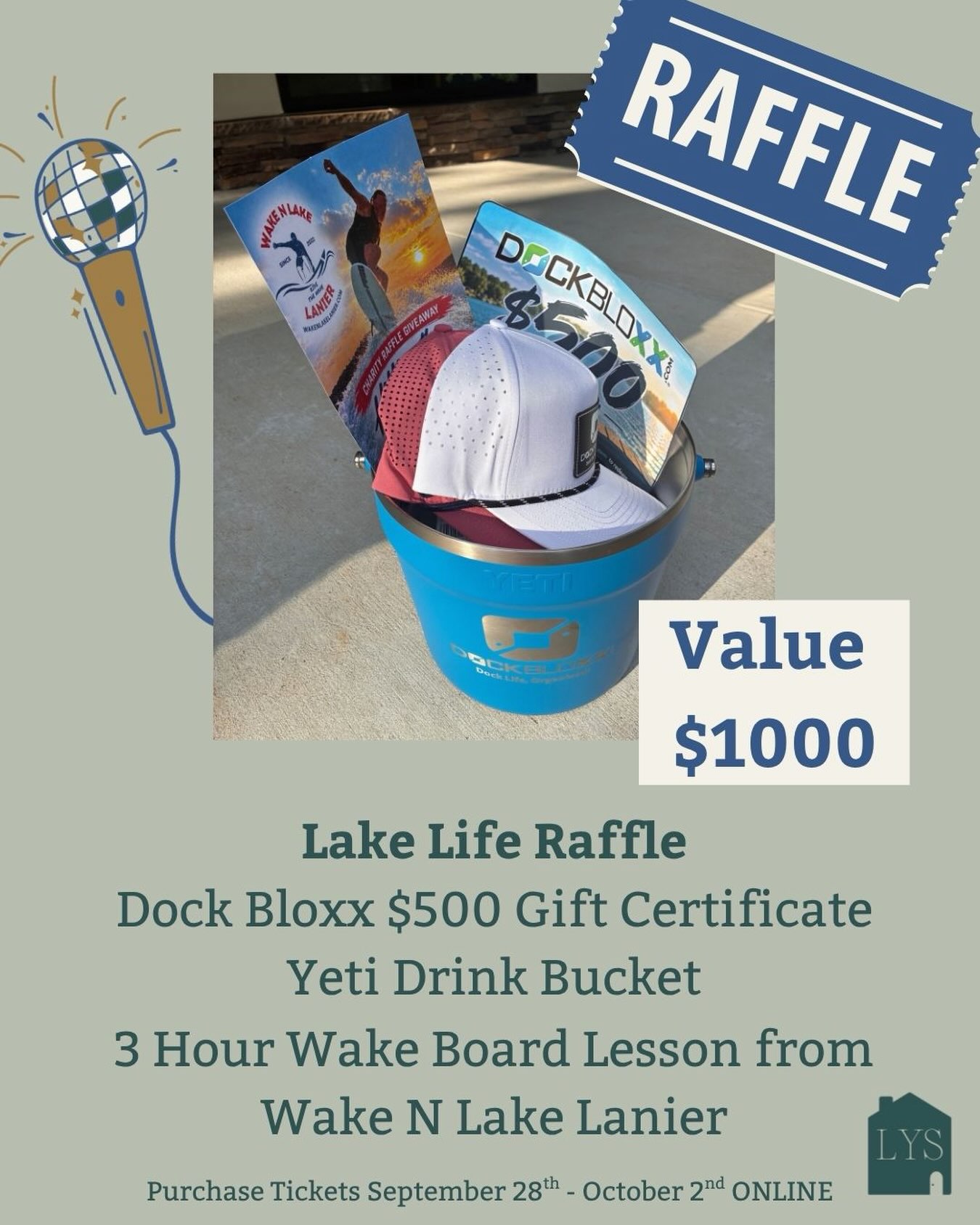 Love your best lake life with a $500 gift certificate to DockBloxx @dockbloxx, yeti cooler bucket, Lake Life hats, and a 3 hour private Wake Board Lesson from @wake_n_lake_lanier! You can purchase a ticket for a chance to win by visiting link in profiles or bio!