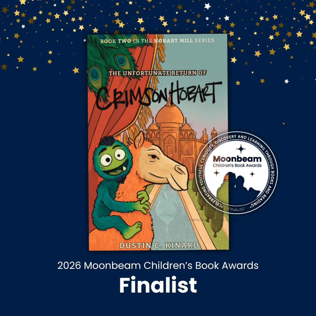 Book Two: “The Unfortunate Return of Crimson Hobart” is a 2026 Moonbeam Children’s Book Awards Finalist. 🏆
Book One: “The Wandering Adventures at Hobart Mill” won the bronze medal back in 2025. 🥉
Entries are judged on creativity, originality, storytelling quality, design, and overall reading experience by panels of educators, librarians, booksellers, and youth reviewers.
I’m so happy that the series (so far) has been accepted and loved. I don’t take that for granted.
Now to celebrate! 🙌