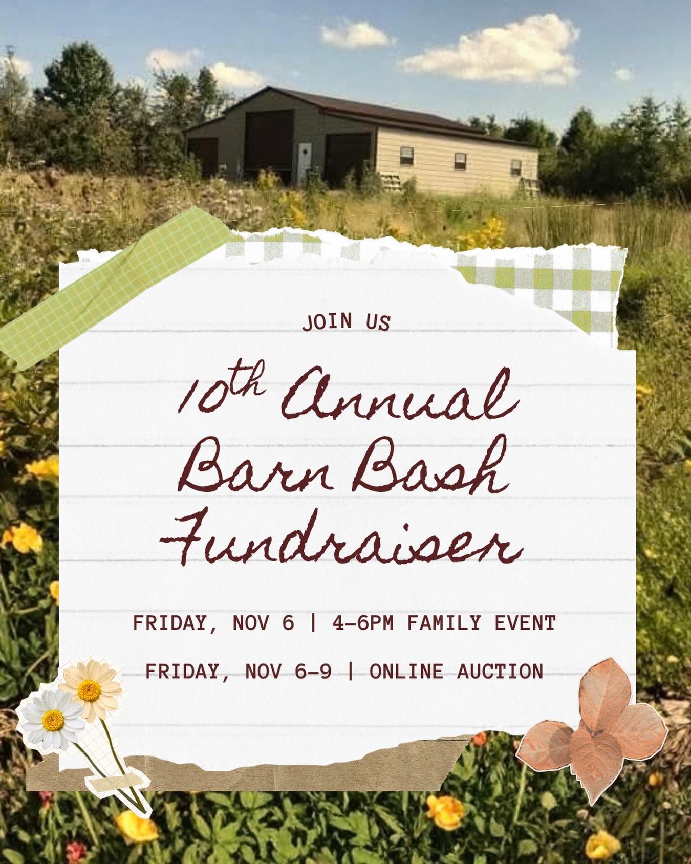๐ WE'RE CELEBRATING 10 YEARS OF THERAPEUTIC NATUREPLAY ๐
Join us Friday, November 6th from 4โ6 PM to soak up some beautiful Midwest Fall weather on the farm with your family at Well Wilderness Kids! ๐
This event will support our therapeutic NaturePlay programs & therapies for children of all ages & abilities rooted in Social Emotional Intelligence, Mindfulness Skills & Brain Body Connections. ๐ฑ
Our 10th Annual Barn Bash will feature music, therapeutic activity stations hosted by Learning Allies, train rides, farm animal interactions, healthy Fall snacks + our online Facebook auction open all weekend long!
Would you like to help make our 10th Barn Bash Fundraiser the best one yet?!
There are 3 ways to support our Mission:
๐๏ธ COME TO THE LIVE BARN BASH EVENT
$25 Family Pass โ bring the whole family!
๐ DONATE TO OUR ONLINE AUCTION
Help us build an amazing auction. Weโre looking for:
โข Gift baskets
โข Gift cards
โข Local products or services
โข Family experiences & passes
โข Floral arrangements
โข Other unique local KC experiences
๐ค BECOME A SPONSOR
$50 โ Business Name featured on Barn Bash marketing materials & social media platforms
$100 โ Above + business cards displayed at our raffle table at the live event
$200 โ Above + a feature on the WWK Facebook page + yard signage displayed at WWK throughout the year!
Every ticket, donation & sponsorship helps make this special event possible. โค๏ธ
๐ณPurchase your Family Pass or make a donation here:
https://www.wellwildernesskids.com/product-page/10th-annual-barn-bash-fundraiser
Send us a DM or contact us at wellwildernesskids@gmail.com to purchase tickets, donate or become a sponsor!
๐ฟ Letโs make our 10th year one to remember! We hope to see many current & past Root Families on November 6th!