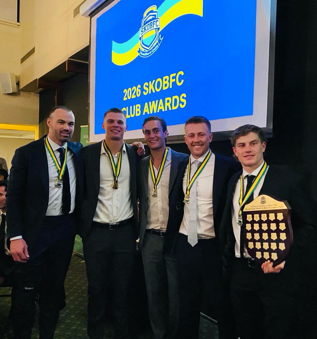 SKOB’s Club Champion Awards night was held at @kooyonglawntennisclub last Friday!
An exceptional evening was had with over 250 in attendance!
Among the winners:
Billy Coates took out the Jack Douglas Medal 🏅 for the men’s seniors after a stellar 2026 season;
Mia Giannopoulos was awarded the Lisa Ring Perpetual Trophy 🏅for our seniors women’s side; and
Darcy Hepburn won the U19 Premier Best & Fairest 🏅(to accompany his @vafahq U19 Premier Division League B&F) in a Premiership 🏆 year no less!
Congratulations to all our medal winners!
#goSKOB💙💛💚