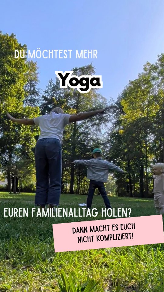 Ich musste dieses Video unbedingt noch hier rein packen - es ist einfach zu süß und zeigt so gut, dass es für gemeinsames Yoga nicht viel braucht und man nie zu klein ist, um damit zu beginnen.
Runter von der Matte und rein in den Familienalltag - schöner kann gemeinsame Zeit nicht sein✨
Bleib unbedingt dran, wenn du mehr kreative Inspirationen für deine Kinderyogastunsen suchst oder erfahren möchtest, wie einfach man Yoga auch im Familienalltag integrieren kann!