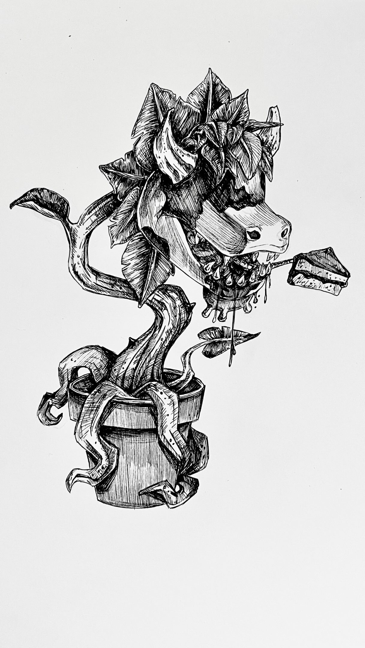 High key the most terrifying part of The Sims is the cow plant.
#drawtober #day8 #thesims #cowplant