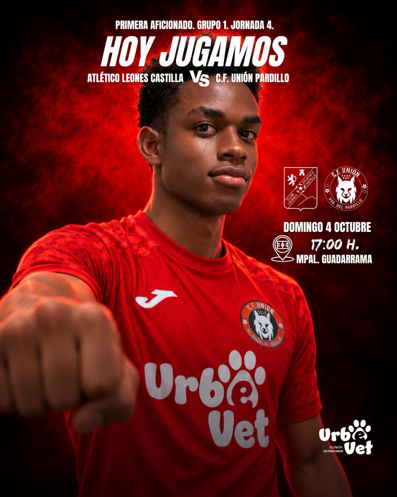 HOY JUGAMOS 🔴⚫️ • 1ªAficionado. Grupo 1. Jornada 4.
🆚 @at.leones_de_castilla
🏟️ Mpal. Guadarrama
⏱️ 17:00 h.
¡Somos Unión!
¡Somos Villanueva del Pardillo!