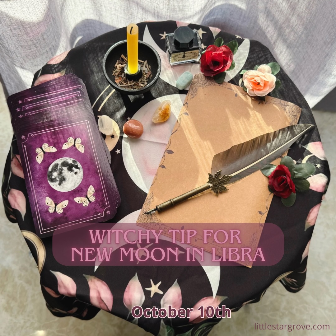 Libra New Moon - October 10th
Just a week earlier, on October 3rd, Venus goes retrograde, making this New Moon a lovely opportunity to reflect on our relationships, needs, values and the ways we create harmony in our lives. It’s a time to slow down and notice what truly matters to us and how we want to build our relationships with ourselves and others.
I love handwriting, so I created this little witchy tip for you. Of course, you can use a digital list if you prefer.
This New Moon takes place at 17°22′ Libra. If you know your birth chart, check which house Libra occupies in your chart and whether you have any planets around 17° Libra. These areas of life may be where you have an opportunity for a fresh start or a shift in perspective.