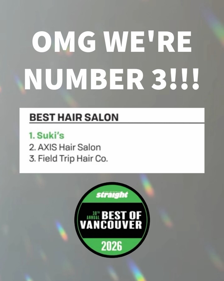 Well, this was a surprise! 🥉😭
We found out we were nominated for Best Hair Salon in the Georgia Straight’s 30th annual Best of Vancouver just a few days before voting closed, and somehow you all got us onto the podium anyway. 🤯
We’re a little independent shop in Mount Pleasant, so seeing our name up there next to some of the biggest salons in the city has us feeling very shocked and very humbled. 🫶🫶🫶
Thank you to every single person who voted, booked, referred a friend, or sat in our chairs this year. To our amazing talented gorgeous team, this one is all ours!
Nine years of unicorn hair this Sunday. We can’t think of a better way to celebrate.
🦄 🎁💝🎉🎊🥳👏😭🌈
@georgiastraightculture @georgiastraight #fieldtriphair #eastvancouver #bestofvancouver #besthairsalon #smallbusinessvancouver