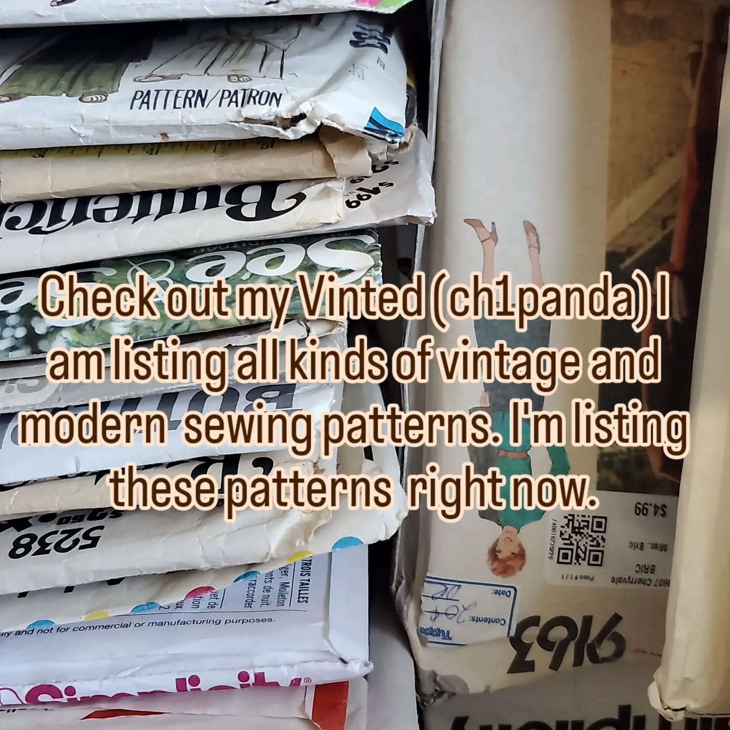 Go check out my Vinted listings if you're looking for sewing patterns. I'm listing as fast as one can but I have thousands to go. All kinds of patterns and other stuff too.