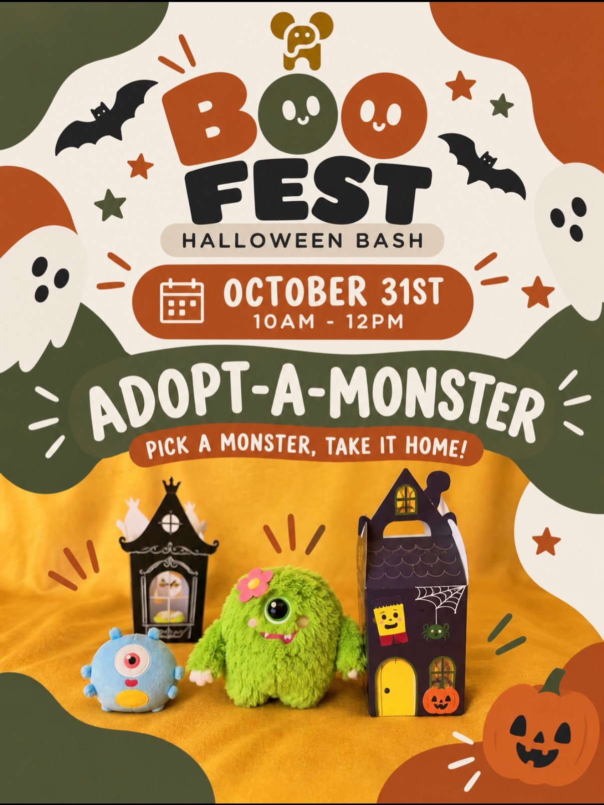 👻 NEW AT BOO FEST: ADOPT-A-MONSTER!
The Halloween fun doesn’t have to end when you leave Leap Years. 🧡
Let your little one pick their own monster friend, tucked inside its very own little house, then take it home for all the adventures that come next. Car rides, bedtime, trips to Grandma’s… their new sidekick is along for the ride. 👻
Available all October at all 3 Leap Years locations!
Mini Monsters + house • $5
Big Monsters + house + adventure clip • $6
Pick a monster. Take it home. Keep the Halloween magic going. 🎃