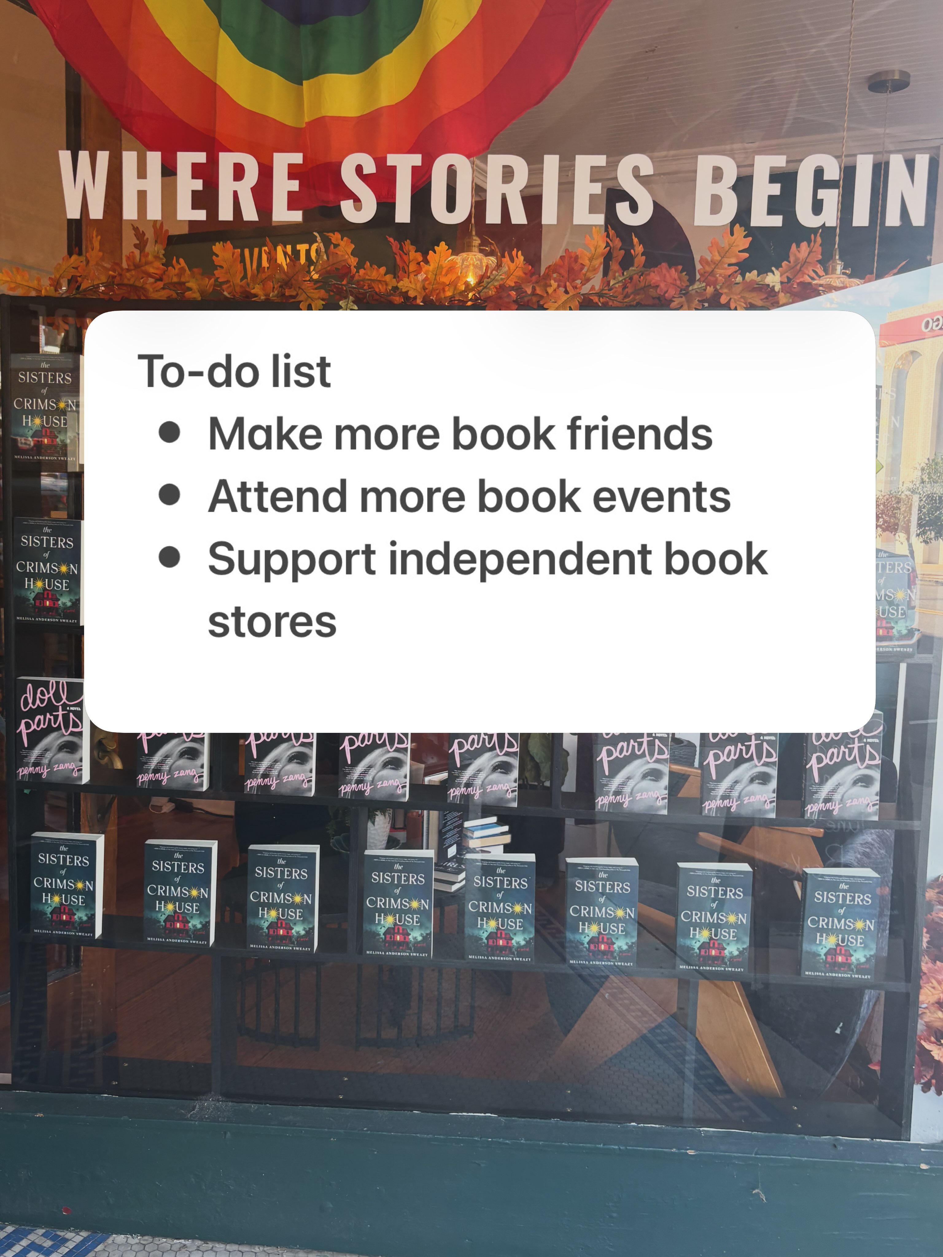 One more post from the most magical Friday night book event at @fredandjunes with @melissaasweazy. Book people are the best people ✨✨✨
#bookpeople #fredandjunesbooks #bookstores #bookfriends #indiebookstore