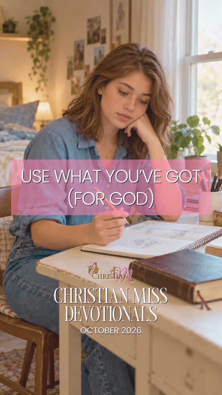 That thing you keep saying is “just a little something you do” is actually something God can use…and He wants to.
You might draw. Maybe you’re an encourager. You might be great at making people feel welcome. The point is there’s something already in your hands that could be a blessing to someone else.
October’s devotion series, Use What You’ve Got (For God), is all about recognizing your gifts, putting them into practice, and using them to serve others so that God is glorified.
Join Dresden, Roxann, Liberty, and Evelyn every Monday this month for a message that will help you answer: “What’s one gift I want to use for God?”
And, if you already know one tell us in the comments.
#christianmiss #stewardingtalents #Godgivengifts #christiansisters #usemeLord