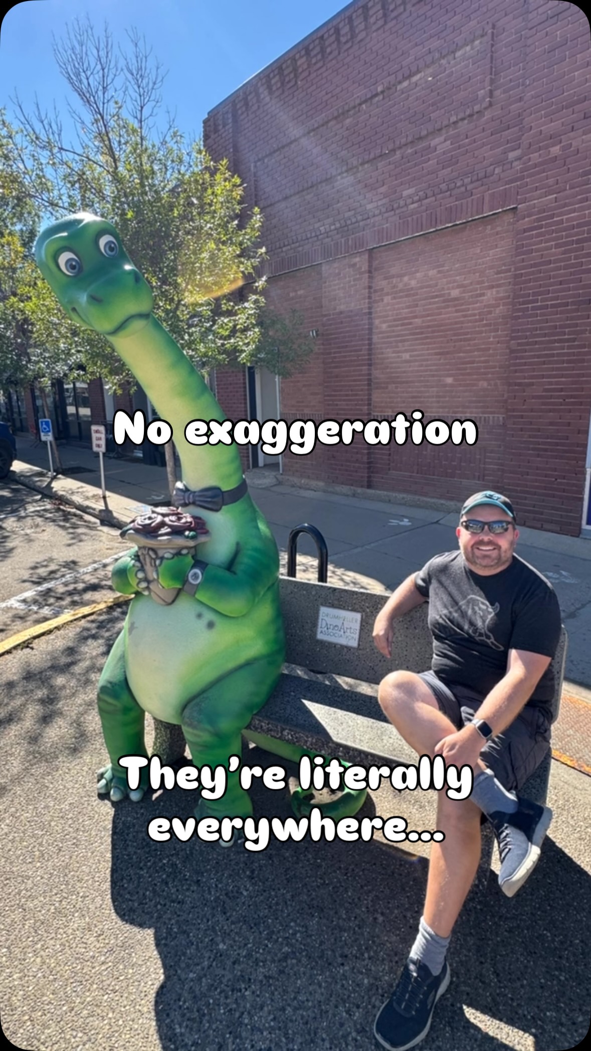 If you’re going to call yourself the “Dinosaur capital of the world”, you really need to commit to it.
And goodness, does Drumheller, Alberta do that!
It’s home to the Royal Tyrrell Museum with 40+ full dinosaur skeletons and somewhere in the region of 160,000 fossils. It can also be enjoyably silly, as we found out.
After a week in the Rockies, this was a very different side to Alberta but one that hits that sweet spot of educational, enjoyable and just a little bit surreal!
#dino #visitdrumheller #visitalberta #canadaroadtrip #someoneelsescountry