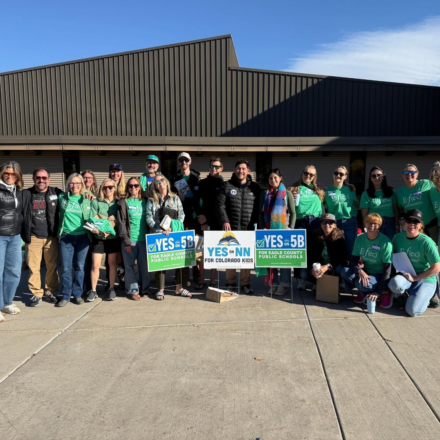 We're setting out with an amazing group of volunteers this morning to talk with local voters about 5B. Thanks for helping our YES on 5B effort!!!
Make a difference for our @eagle.schools and community! VOTE YES ON 5B!
Learn more, get involved, donate, and endorse at YESforECSD.com 💚