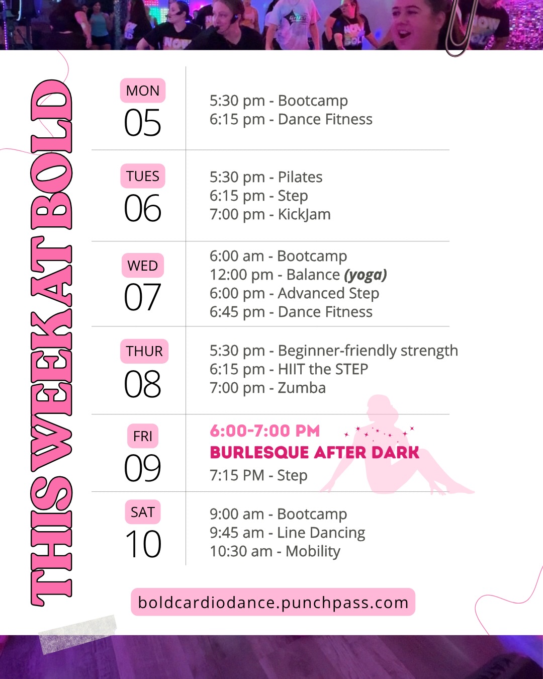 It’s a new month and there’s so much to look forward to at Bold Fitness! 🫶🏻
Don’t forget to book your spot for all our events on our PunchPass site! See you on the dance floor!
#dancefitness #funworkouts #dallasga #pauldingcountyga
