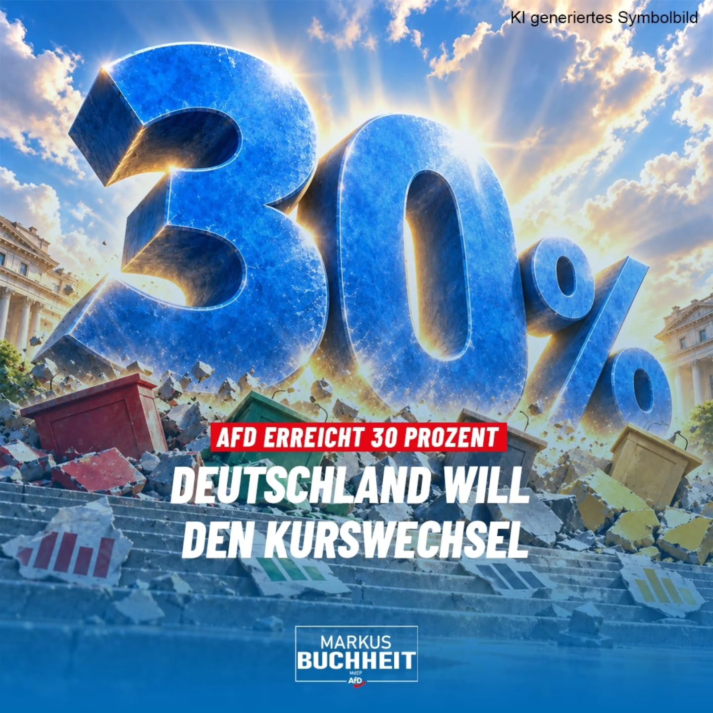 Die AfD erreicht in der aktuellen INSA-Umfrage erstmals bundesweit 30 Prozent. Gleichzeitig fällt die Union auf nur noch 18 Prozent – ganze zwölf Punkte hinter der AfD. SPD und Grüne kommen jeweils nur noch auf 14 Prozent.
Das ist kein kurzfristiger Protest mehr. Immer mehr Bürger haben genug von einer Politik, die wirtschaftlichen Niedergang verwaltet, Migration nicht in den Griff bekommt und deutsche Interessen in Brüssel regelmäßig hintenanstellt.
Besonders deutlich ist das Misstrauen gegenüber der Bundesregierung: 79 Prozent sind sowohl mit Kanzler Friedrich Merz als auch mit der Arbeit der Bundesregierung unzufrieden.
Die Botschaft ist eindeutig: Die Menschen wollen einen politischen Kurswechsel. Und je länger die etablierten Parteien versuchen, die stärkste politische Kraft auszugrenzen, desto deutlicher wird sich zeigen, dass sich der Wille der Wähler auf Dauer nicht wegkoalieren lässt.