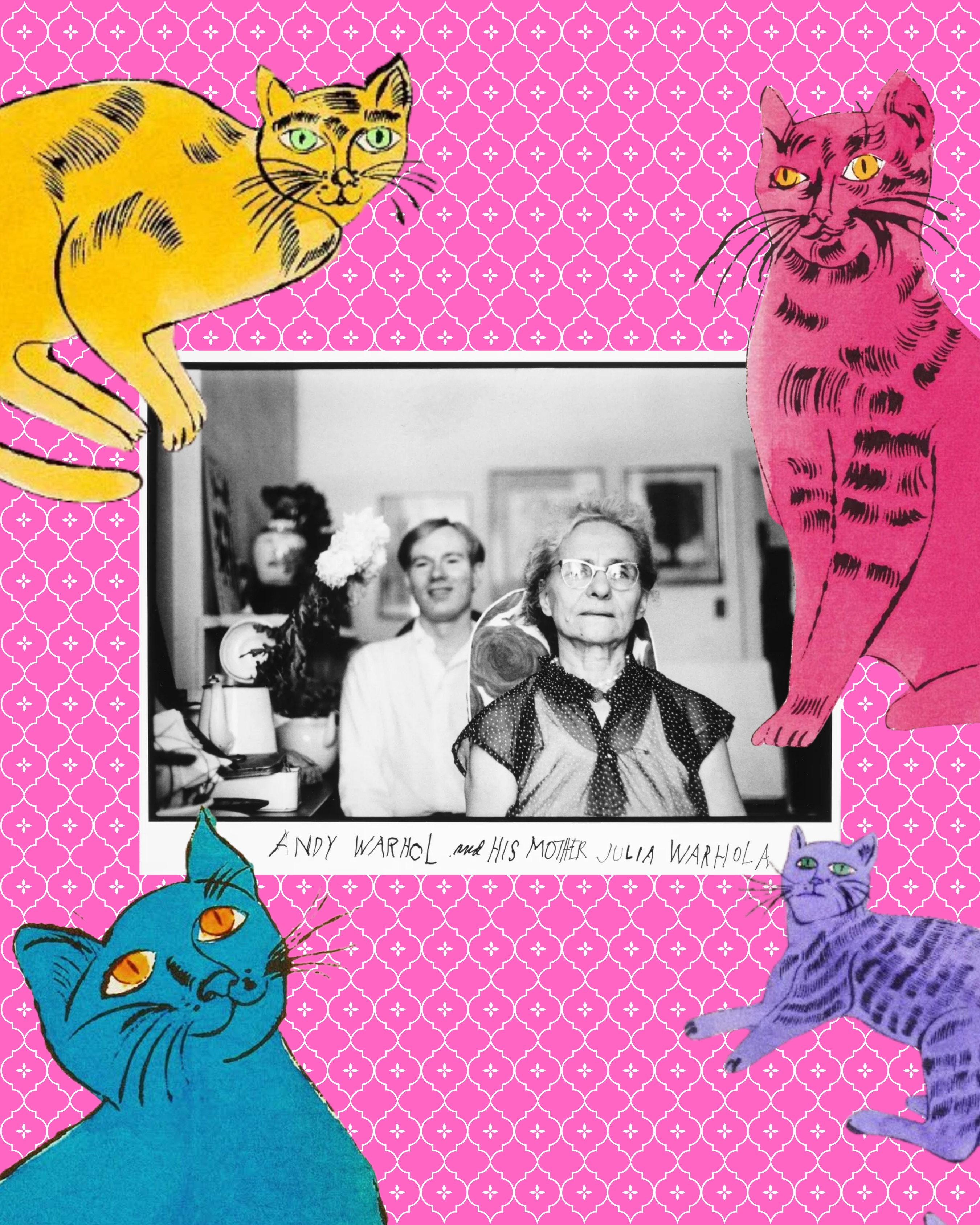 ‘Holy Cats’ was written, illustrated and privately printed by Andy Warhol’s mother - Julia Warhola - as a eulogy to her beloved cat, Hester in 1954 🐱
The book features whimsical imagery depicting a feline afterlife filled with angel cats in many fabulous hats and the kind of reaction that Hester might have upon arriving there.
These days original copies are prized rarities among art historians and bibliophiles alike. An original edition is permanently housed at The Andy Warhol Museum @thewarholmuseum in Pittsburgh, PA and rare copies can ocassiionally surface at major auction houses with copies fetching up to $30,000.
Rest in Peace sweet Hester - we hope you were well received in kitty heaven! 🪽
#andywarhol #cats #warhol #heaven #risograph