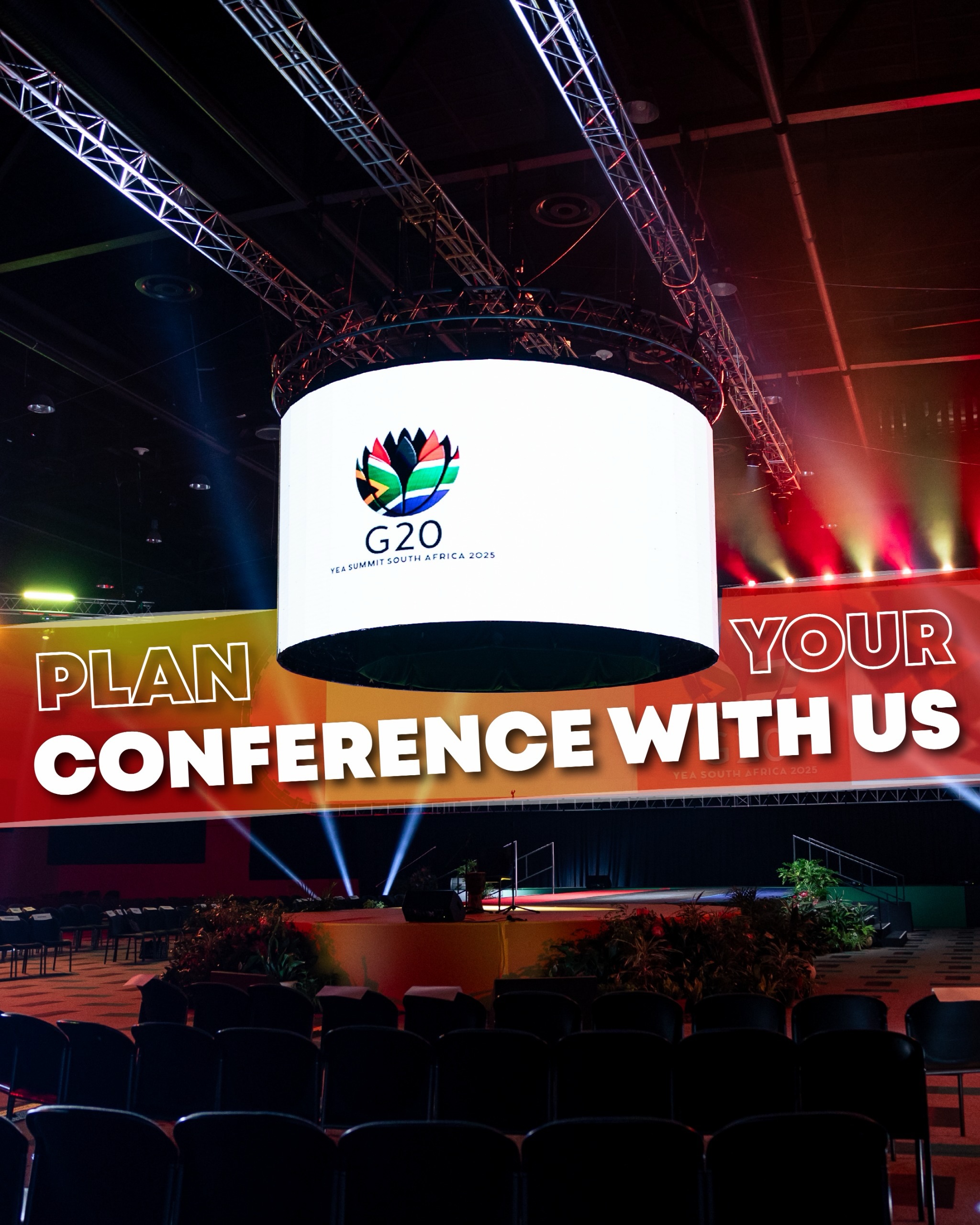 Plan your next conference with STRONG PR.
From strategic planning and creative concepts to production, technology and experience design, we bring every element together to create a conference that works.
Ready to start planning?
Email us at: get@strongpr.co.za