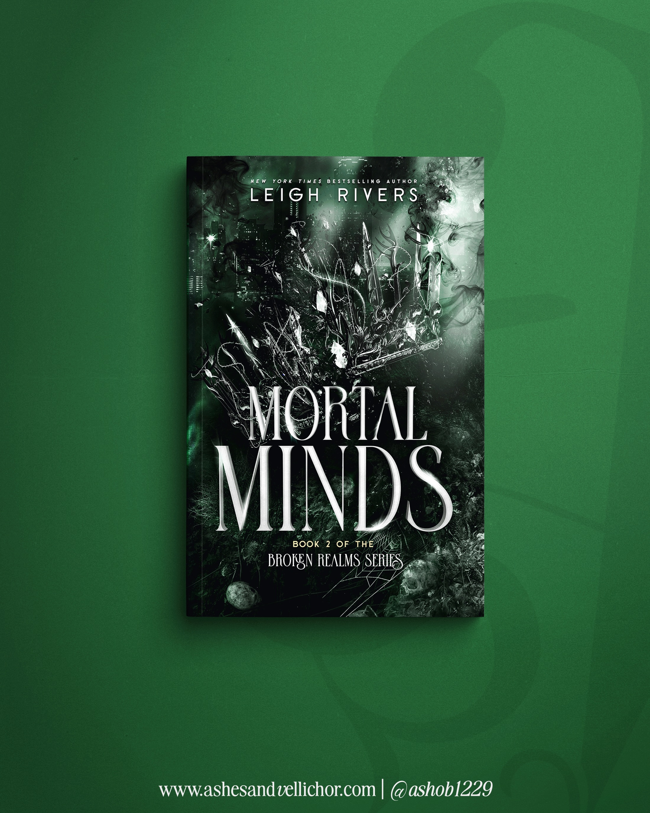 super excited to share the cover and details I designed for @authorleighrivers Mortal Minds, Book 2 in the Broken Realms Series .
There were a few versions of this beauty that we went through before finalizing the custom shadow crown but the end design is just <stunning>. Leigh said maybe a shadow crown? and I said okay well… best way to make this unique is make it myself… then we broke the shadow crown. And now you have the cover. Tada! With whorls of smoke, metallic wire, onyx edges, and black & white diamonds I love how it all came together for this second cover design.
Cover Design by Ashes and Vellichor Designs / @ashob1229
#romancebookstagram #bookcoverdesigner #graphicdesign #bookish #ashesandvellichor