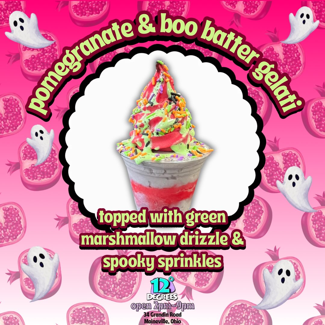 It’s that boo-tiful time of year again… when things start to turn SpOoKy 👻
We’ve got a fresh batch of Boo Batter ready to go! Layer it with Soft Serve or get it in an Arctic Shake! Order it in a Sundae or get it however you like it best- just get it while it’s here! It could disappear before you know it 😱🎃
We’ll be here until 9pm and our flavor list is in the second photo! See you soon 🧙♀️