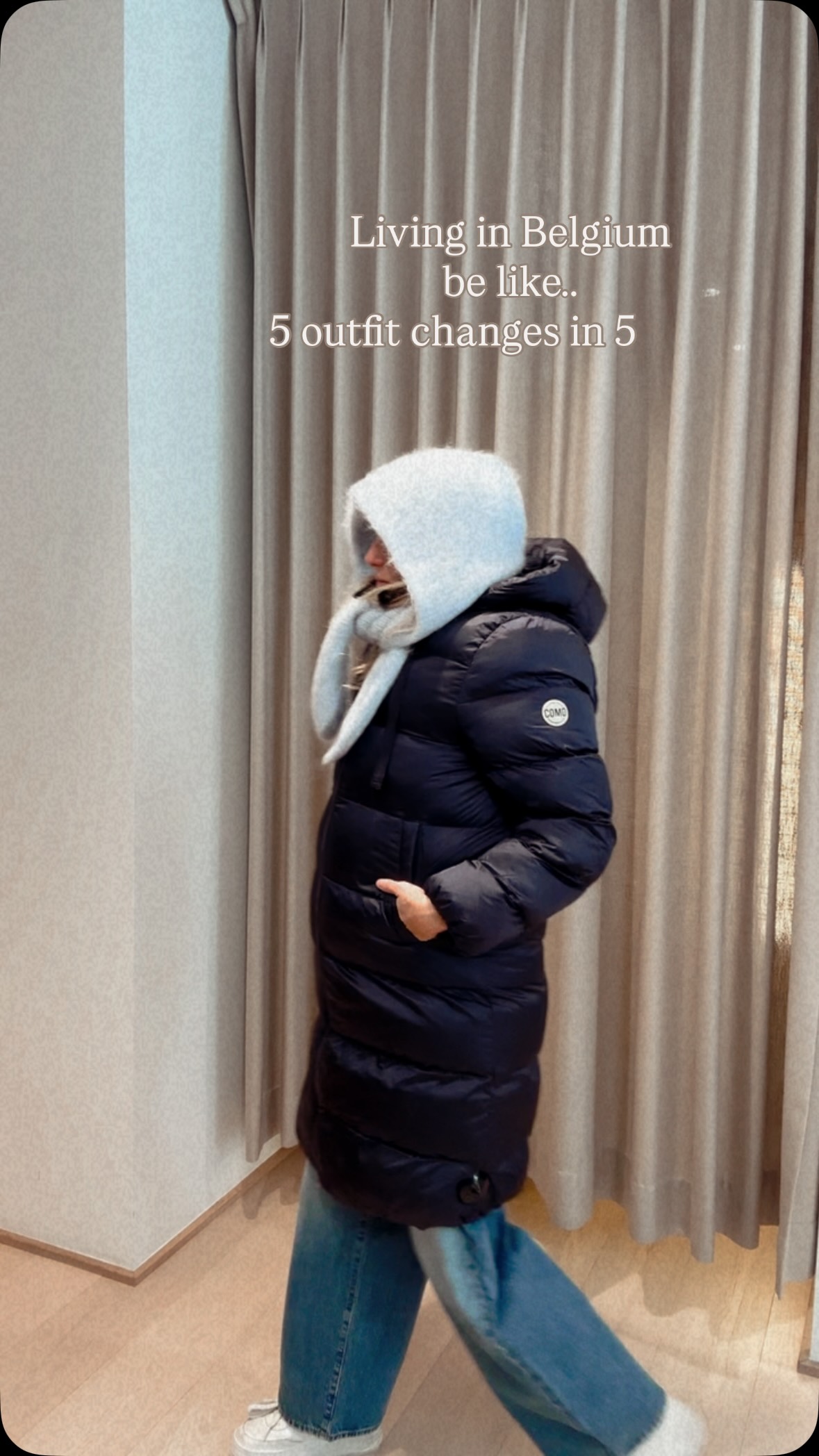 5 outfit changes in 5 hours
🧶❄️🧣☀️🥵
#isolafashion #belgianweather #outfitchange #laagjesweer #multibrandstore