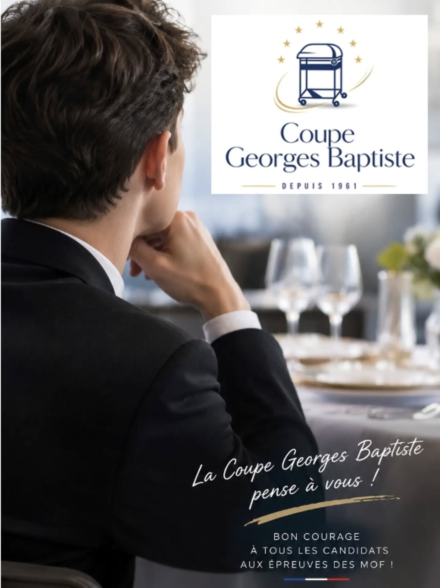 La Coupe Georges Baptiste à, cette semaine, une pensée particulière pour tous les finalistes au MOF.
Nous envoyons nos encouragements les plus sincères aux finalistes Maître d'Hôtel du Service et des Arts de la Table et plus particulièrement à Pauline, Dylan, Christophe, Florian, Adrien et Nicolas, des amoureux de la Coupe Georges Baptiste
💪💪💪💪💪
@coetmof @paulinegachet @tophe.baron @nicky.marais.som @dylan_werner_ @floflid @adrienandres
#mofmaitredhotel #concours #CGB2027