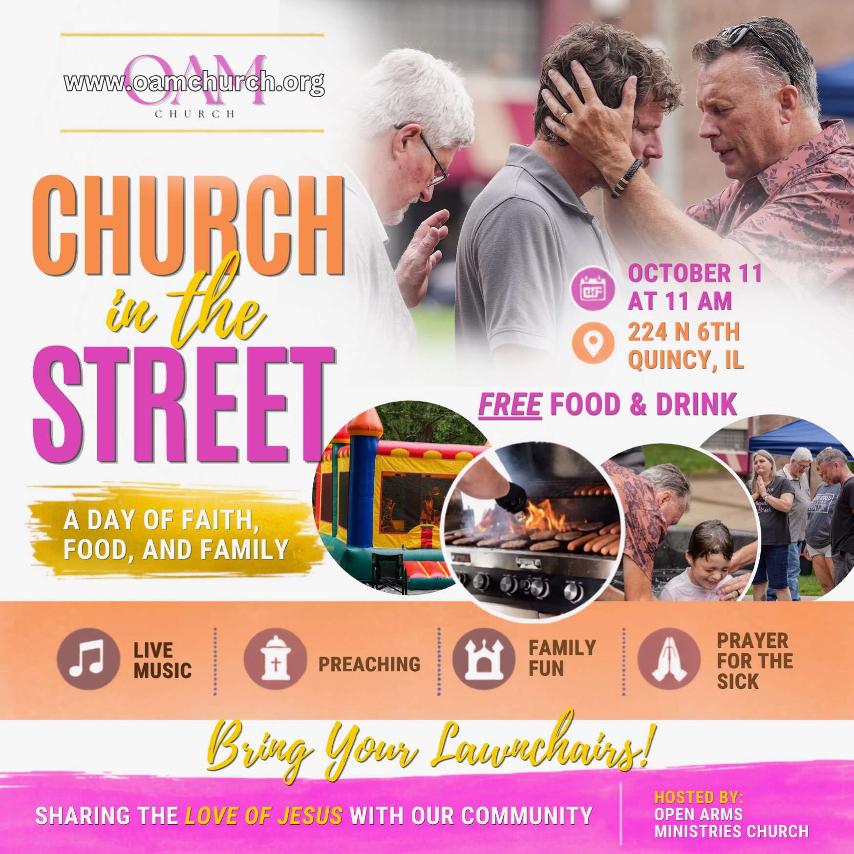 The Saving Power of Jesus Christ,
Church in the Street-11AM 10/11/26, Quincy, Illinois 224 North 6th Street