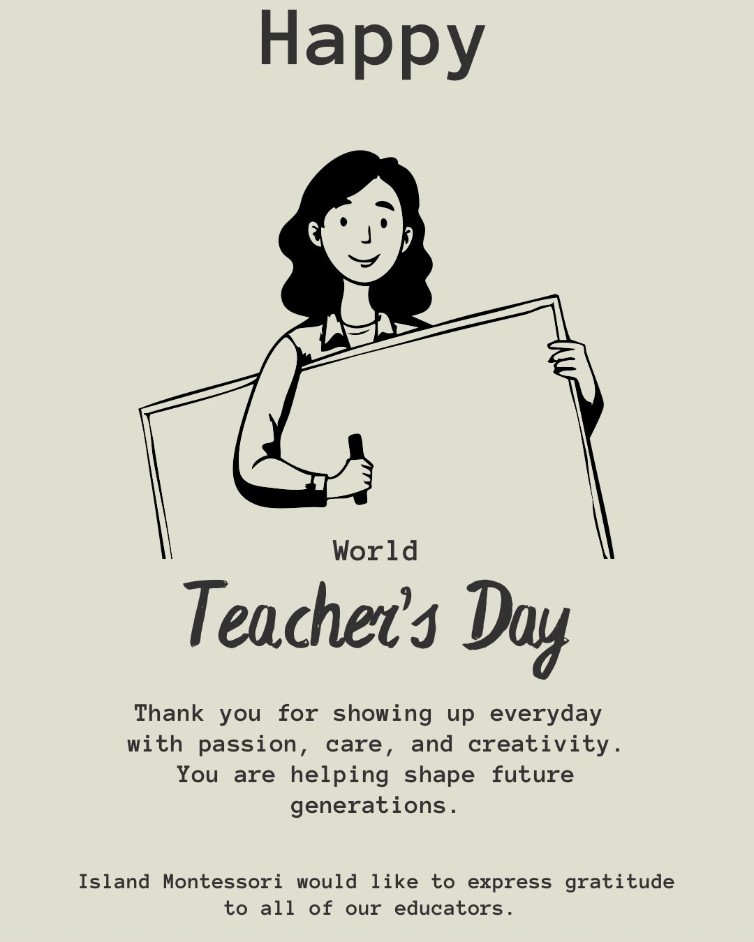 ❤️🍎💕Happy World Teacher’s Day to all of the amazing teachers at Island Montessori House School! These highly skilled educators are always striving for their best and working to expand their skills and knowledge. Did you know many of our teachers take additional courses to educate children with the most up to date methods? Many of the teachers also have post secondary degrees in addition to their educator certifications! These educators care deeply about their work and it is reflected in the connections they make with the children and each other. We are so fortunate to have such passionate and caring teachers. ❤️💕🍎#worldteacherday #educatorappreciation #teachersdaycelebration❤️ #imhs #earlychildhoodeducators