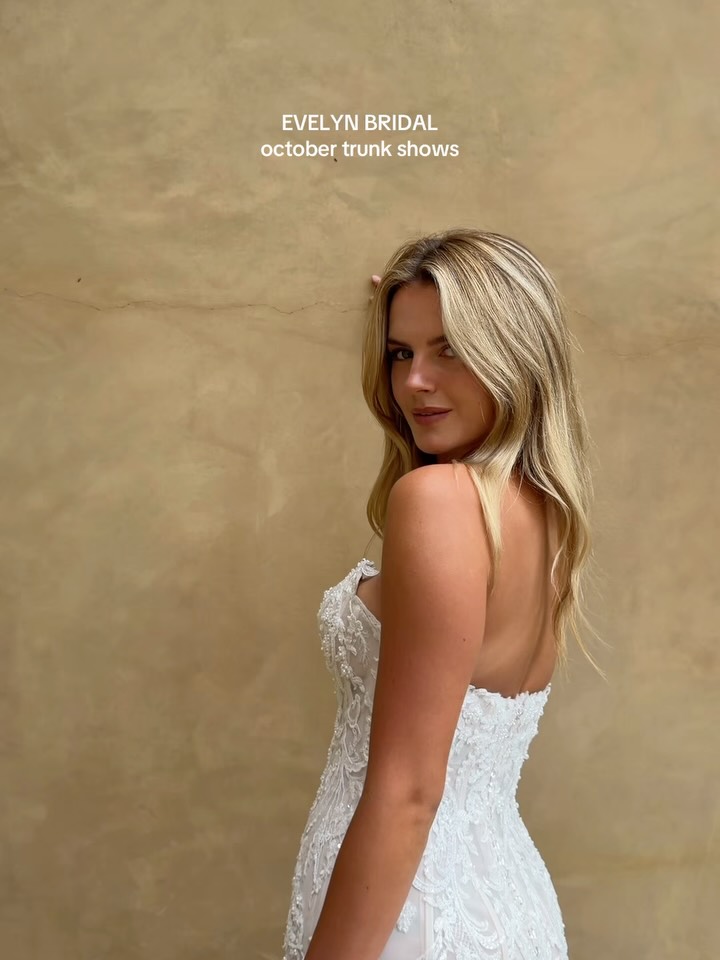 October is the perfect time to start saying yes to your dress 🤍
If you’ve been pinning, saving, screenshotting, and sending wedding dresses to your group chat, consider this your sign to try them on IRL. Find Evelyn Bridal at one of our upcoming trunk shows and see your favorite gowns in person at a bridal boutique near you!
@sweetromancebridal now-October 11
@savvi_nc now-October 17
@divinegracelace now-October 18
@alexiagavelabridal now-October 25
Wedding dress shopping · bridal gowns · bridal trunk shows · wedding dress inspiration · Evelyn Bridal