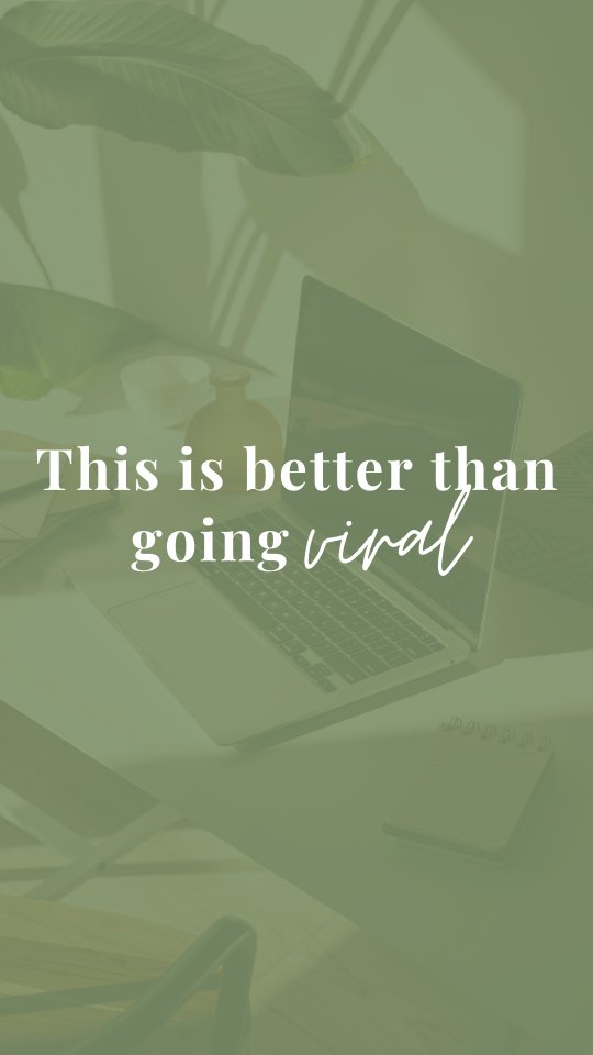 Somewhere along the way we got convinced that going viral was the goal. But is it though?
Because a million views from people who have no intention of hiring an interior designer is not actually moving your business forward.
The goal was never to go viral. The goal was always to get in front of the right person at the right time with enough consistent, intentional content that by the time they reach out they already know you are exactly who they have been looking for.
So stop stressing about going viral and just focus on consistency.
#instagrammarketing #marketingforinteriordesigners #instagramforinteriordesigners