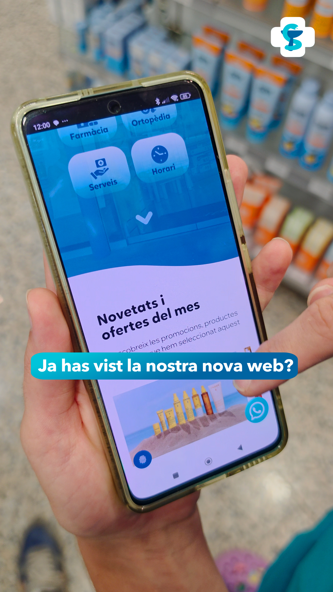 📱 La nostra farmàcia, estrena nova web✨
Ja pots descobrir la nova web de Farmàcia Solà: serveis de salut, ortopèdia, novetats, ofertes, botiga online i tota la informació que necessites en un sol lloc.
Més fàcil, més visual i pensada perquè ens tinguis sempre a mà.
Entra, tafaneja i descobreix tot el que podem fer per tu 💙
www.farmaciamontserratsola.net
📱💊🩺🦽💙
#farmaciamontserratsola #serveisfarmacia #farmaciadeconfiança #santjoandevilatorrada #ortopedia