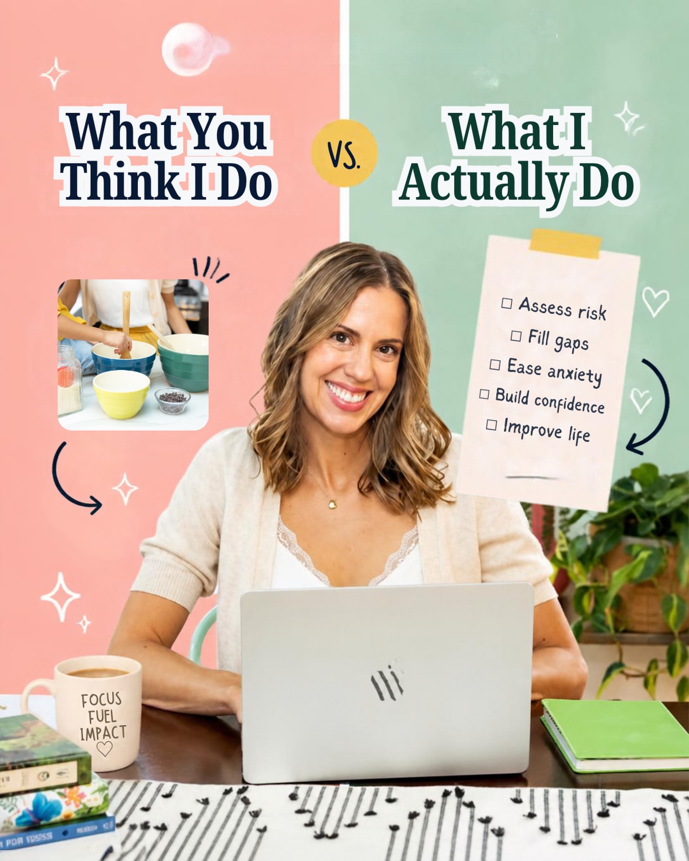 What you may think I do: Mixing bowls. Recipes. Meal plans.
What I actually do:
→ Assess risk
→ Fill nutrient gaps
→ Ease anxiety around food
→ Build confidence
→ Expand food choices
→ Make eating feel less complicated
→ Improve quality of life
Food allergy nutrition isn’t about creating the “perfect” diet.
It’s about helping you feel confident feeding yourself or your child, while making sure nutrition, safety, and quality of life are all part of the conversation.
Because food allergies affect so much more than what’s on the plate.
And that’s why this work matters. 🩵
Wondering what working together could look like? Shoot me a DM and let’s chat!
#nutrition #dietitian #nutritionist #mealplan #foodallergies