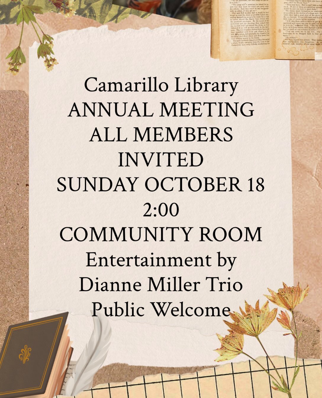 #friendsofthecamarillolibrary #annualmeeting #diannemillertrio#camarillolibrary