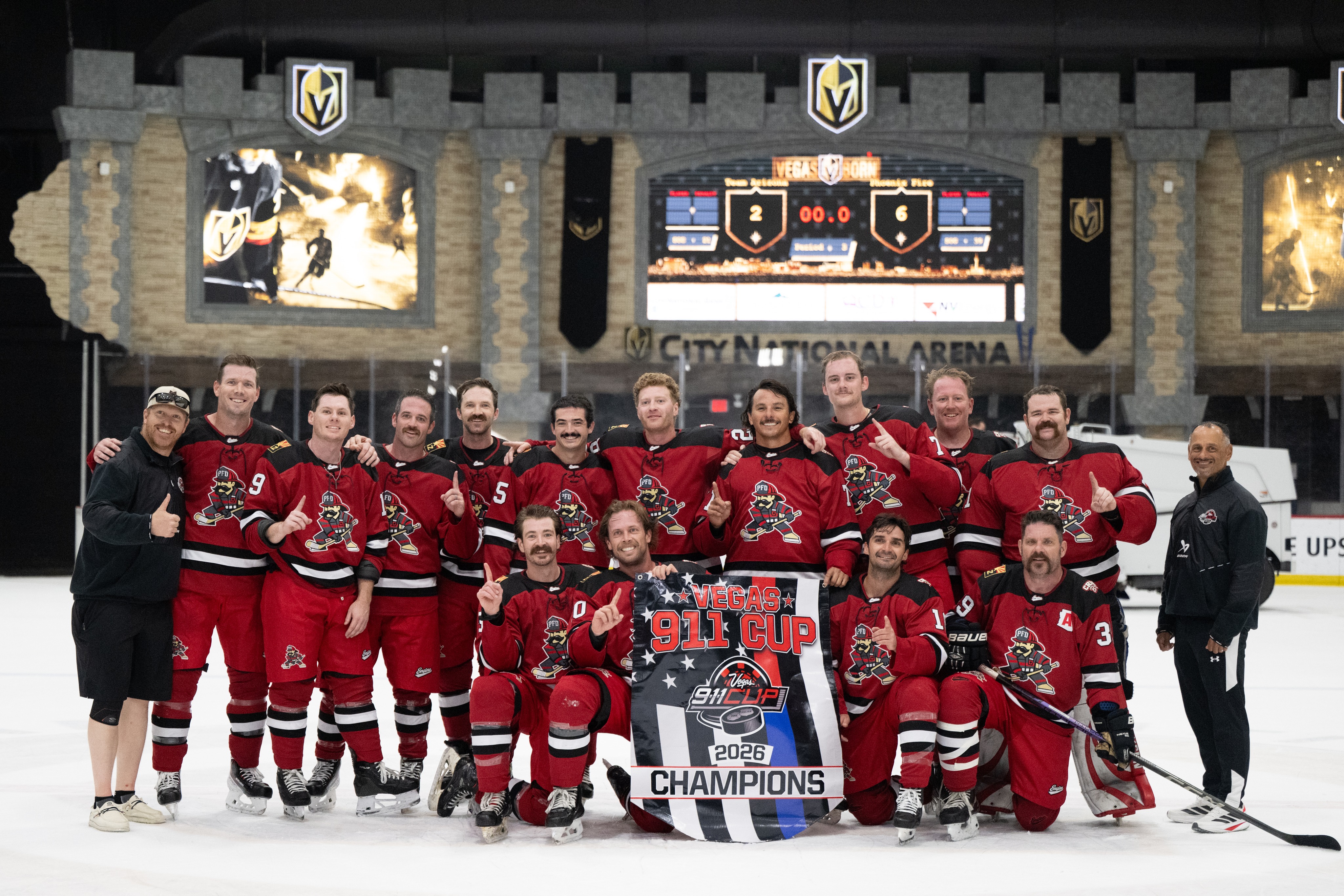 2026 Vegas 9-1-1 Cup Champions:
Valor Division:
Phoenix Fire @phoenixfirehockey
Heroes Division:
Pool A:
US Coast Guard @uscghockey
Pool B:
LA County Sheriff's Dept. (LASD Golden Bears) @lasdgoldenbears
Frontline Division:
Pool A:
Las Vegas Lawmen
Pool B:
Vegas Sentinels @vegassentinels
Rookie Division:
St. Louis Metropolitan Police Dept.
Congratulations to all the champions!
See you next year