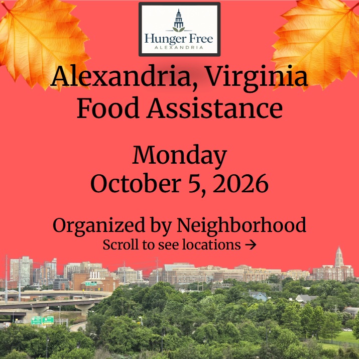 On Monday October 5, here are available locations for food assistance. Everybody deserves to eat.
#Find #Food #Today #Alexandria #Virginia