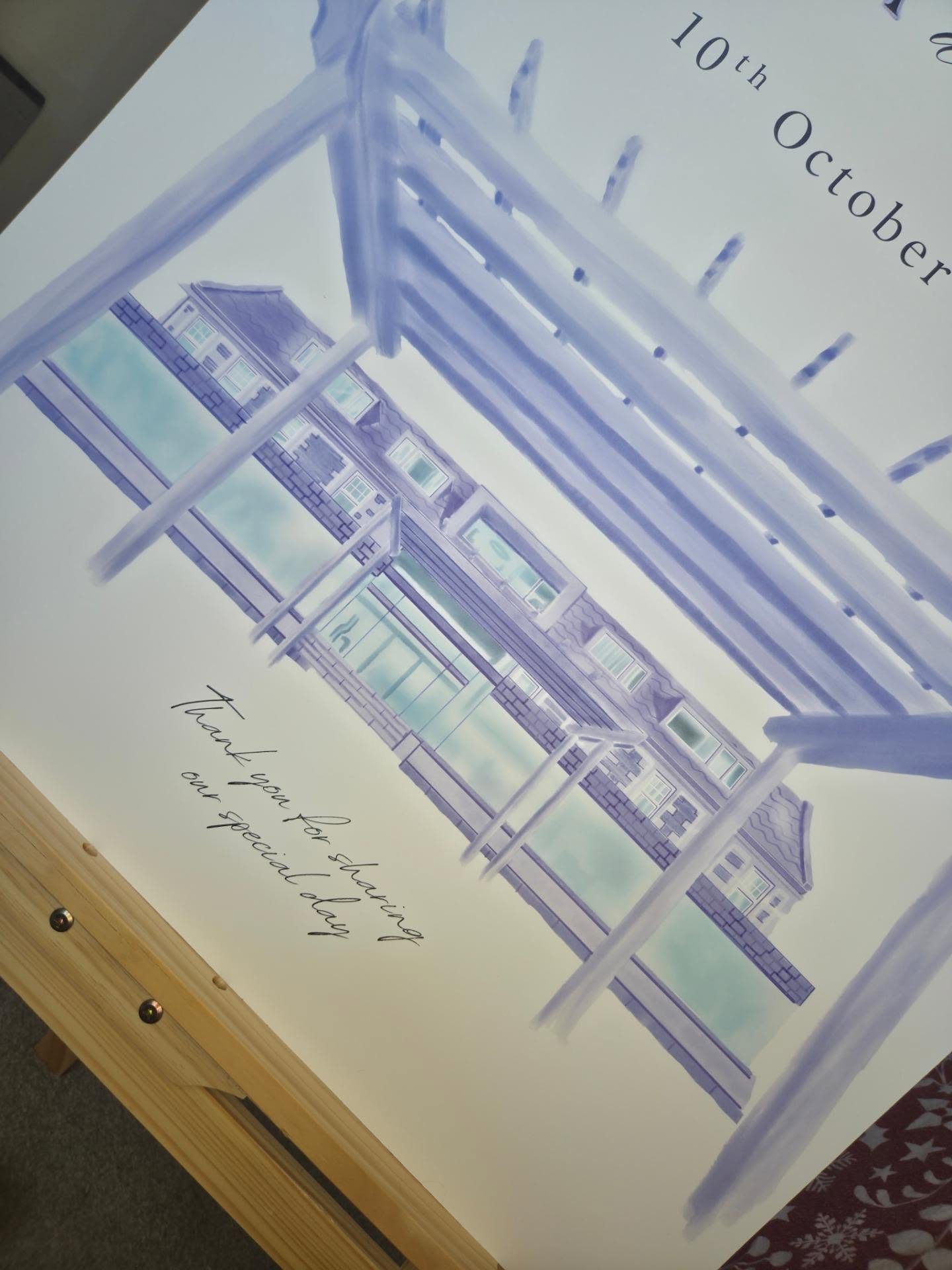 Almost time for this beautiful girl to make her debut 🥹
#venueillustration #stationerydesigner #watercolourvenueillustration #welcomesign #scottishwedding