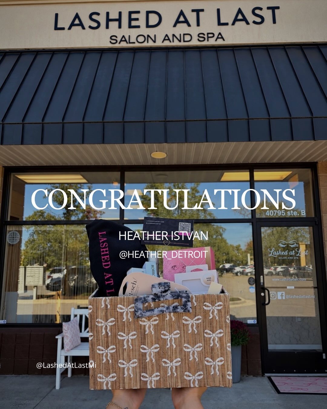 Birthday month is a wrap, and we have two babes to spoil! 🩷🎉 Congratulations to our birthday box winners, Heather Istvan (@heather_detroit) and Lauren Lamontagne (@raw_juicee)! 🎁✨
After a month of birthday wishes, sweet messages, and so much love, my heart is FULL. Thank you to everyone who booked an appointment, entered our giveaway, shared a post, or cheered us on. Supporting this small business means supporting a dream I’ve spent eight years building. 🥹
Thank you for being part of Lashed At Last and giving us so much to celebrate. Here’s to another year of making you feel pretty! 🥂🩷