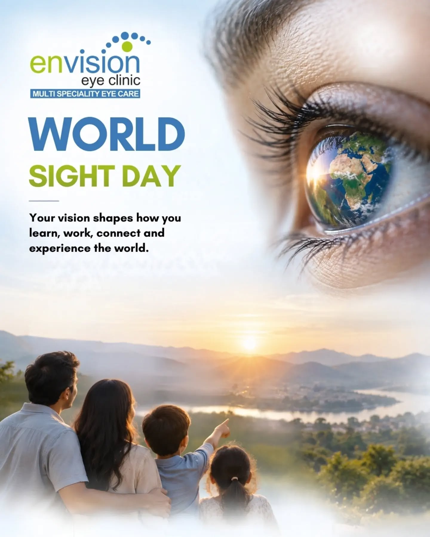 ๐๏ธ World Sight Day
Our vision shapes how we learn, work, connect, and experience the world. This World Sight Day, letโs make eye health a priority and take a step towards protecting the gift of sight.
(world sight day, eye health, vision care, eye awareness, healthy eyes)
#WorldSightDay #EyeHealth #VisionCare #ProtectYourVision #EnvisionEyeClinic