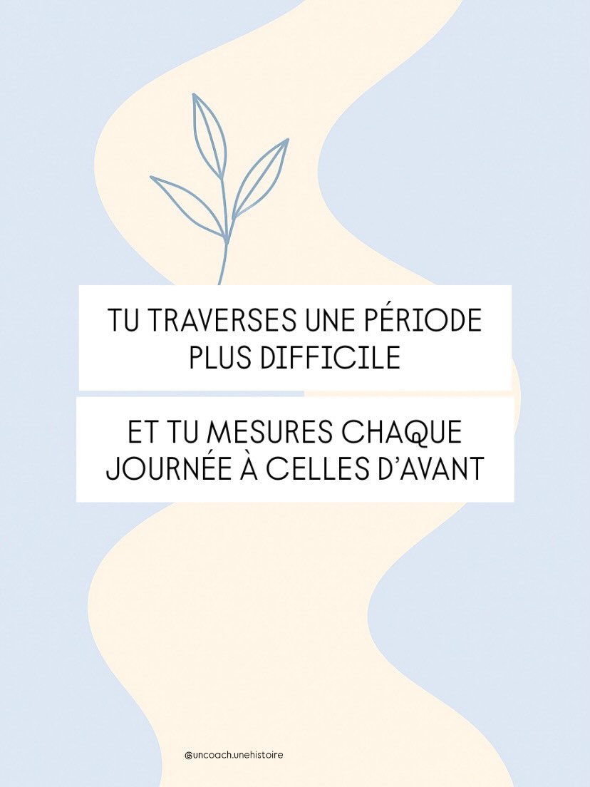 Il est facile de regarder ce qu’on arrivait à faire avant et de trouver son rythme actuel insuffisant.
Mais toutes les périodes de notre vie ne demandent pas la même chose de nous.
Au lieu de mesurer systématiquement aujourd’hui avec hier, tu peux revenir à une question plus simple :
« Qu’est-ce qui est possible pour moi aujourd’hui ? »
Respecter son rythme n’empêche pas d’avancer.
C’est aussi une façon de construire plus solidement.
☀️Est-ce que tu compares ton rythme actuel