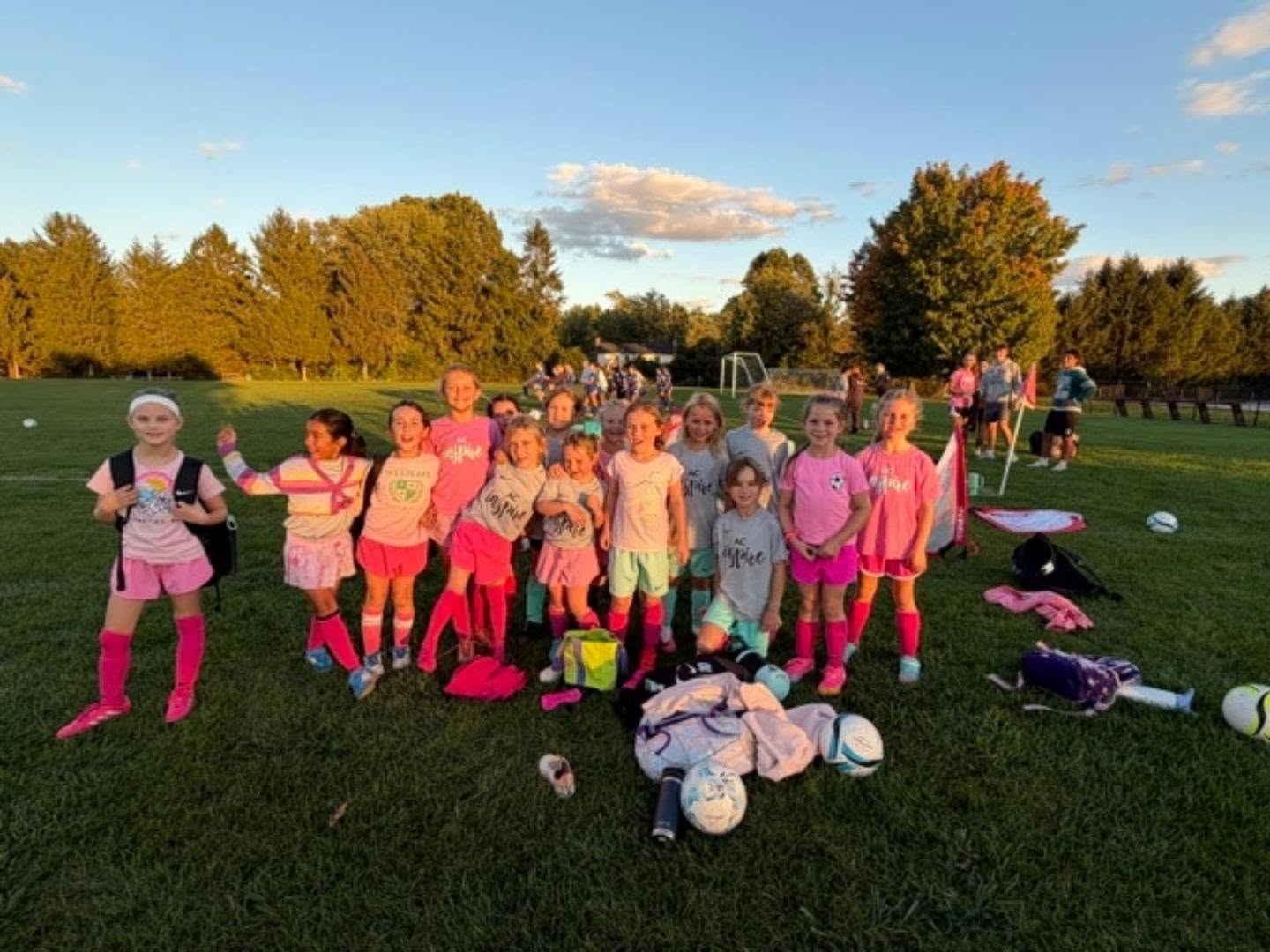 The U8 and Junior Academy joined forces this evening to rock Pinktober!