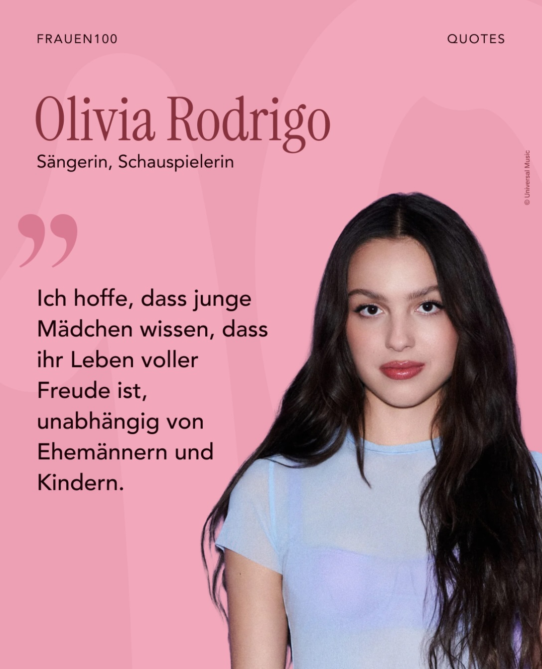 @oliviarodrigo bringt es auf den Punkt 💞
#FRAUEN100 #OliviaRodrigo #Feminismus #FemaleEmpowerment