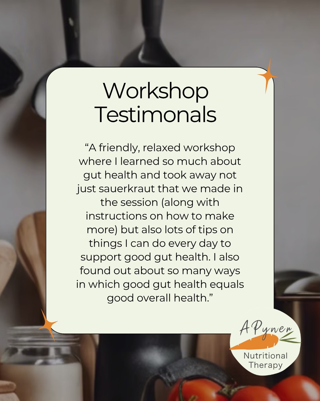 My biggest surprise in my own personal development as a nutritionist is how much I love doing group workshops. I still love and mainly work in 1:1 personalised sessions, but there’s something unique and special about bringing together a group of “strangers” to learn and share an experience together.
Here’s what a few previous attendees have said. I’ve got two workshops in Horsforth coming up, and more dates will be posted soon. Head to my website (link in bio) to check out the events.